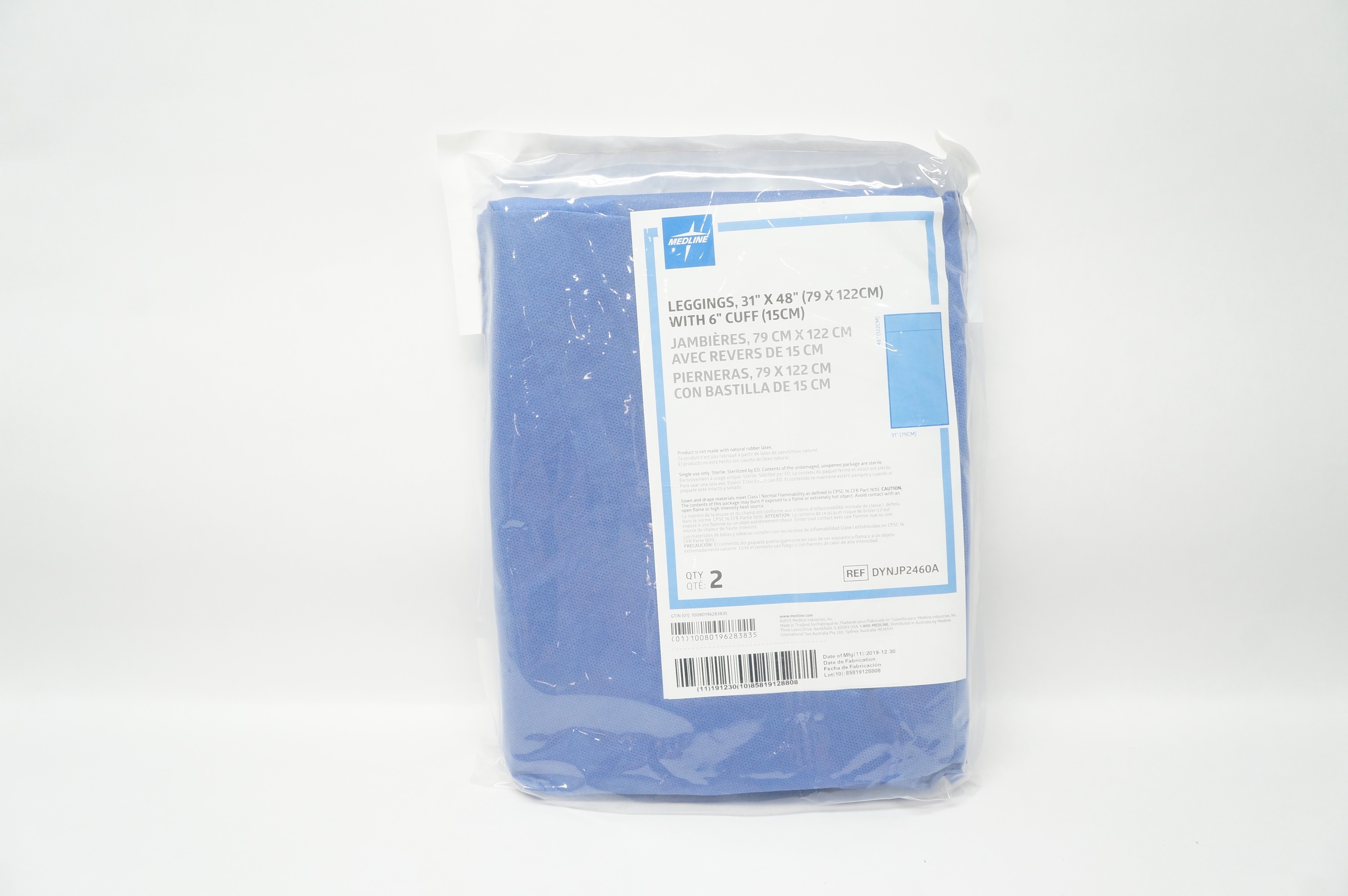 Medline DYNJP2460A Leggings 31 x 48inch - Pack of 2