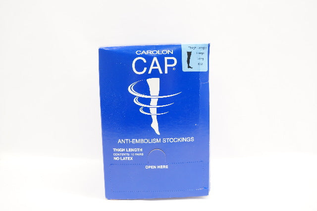 Carolon 632 CAP Anti-Embolism Stockings Thigh Large Long - Box of 10 Pairs