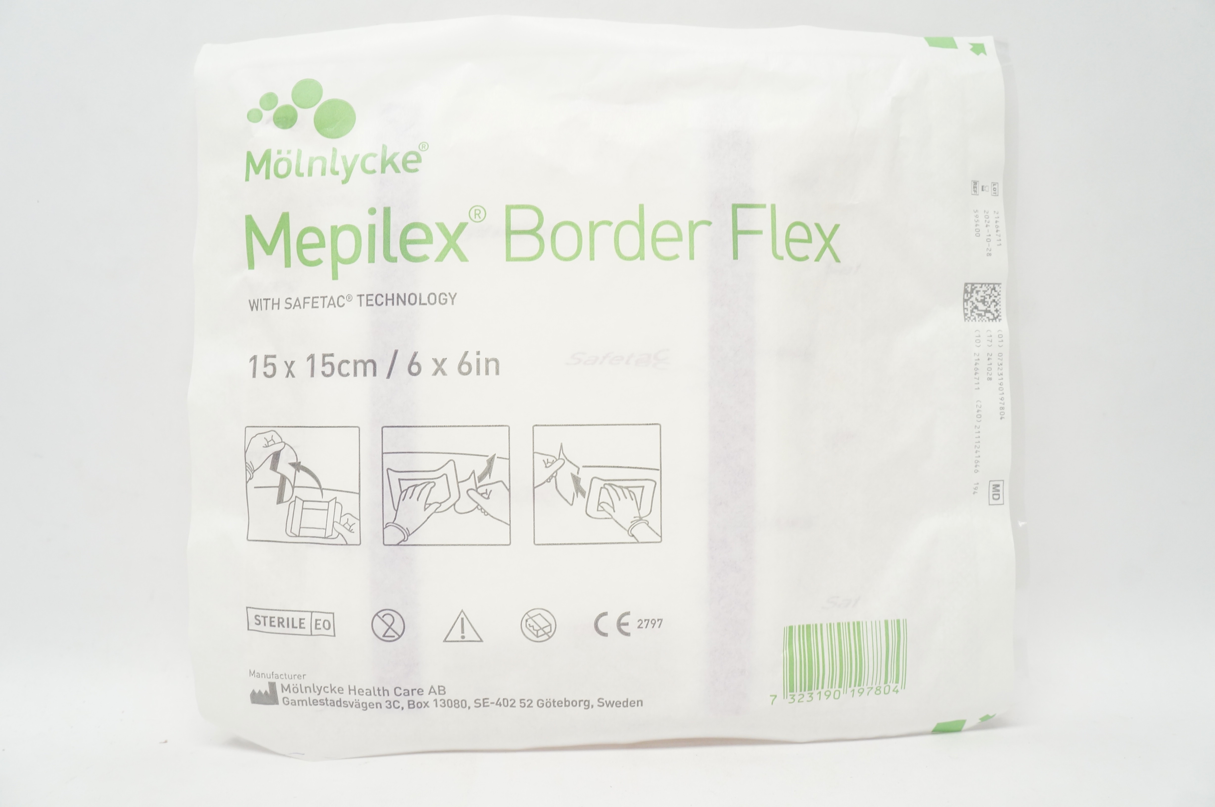 Molnlycke Health Care 595400 Mepilex Border Flex 6 x 6In