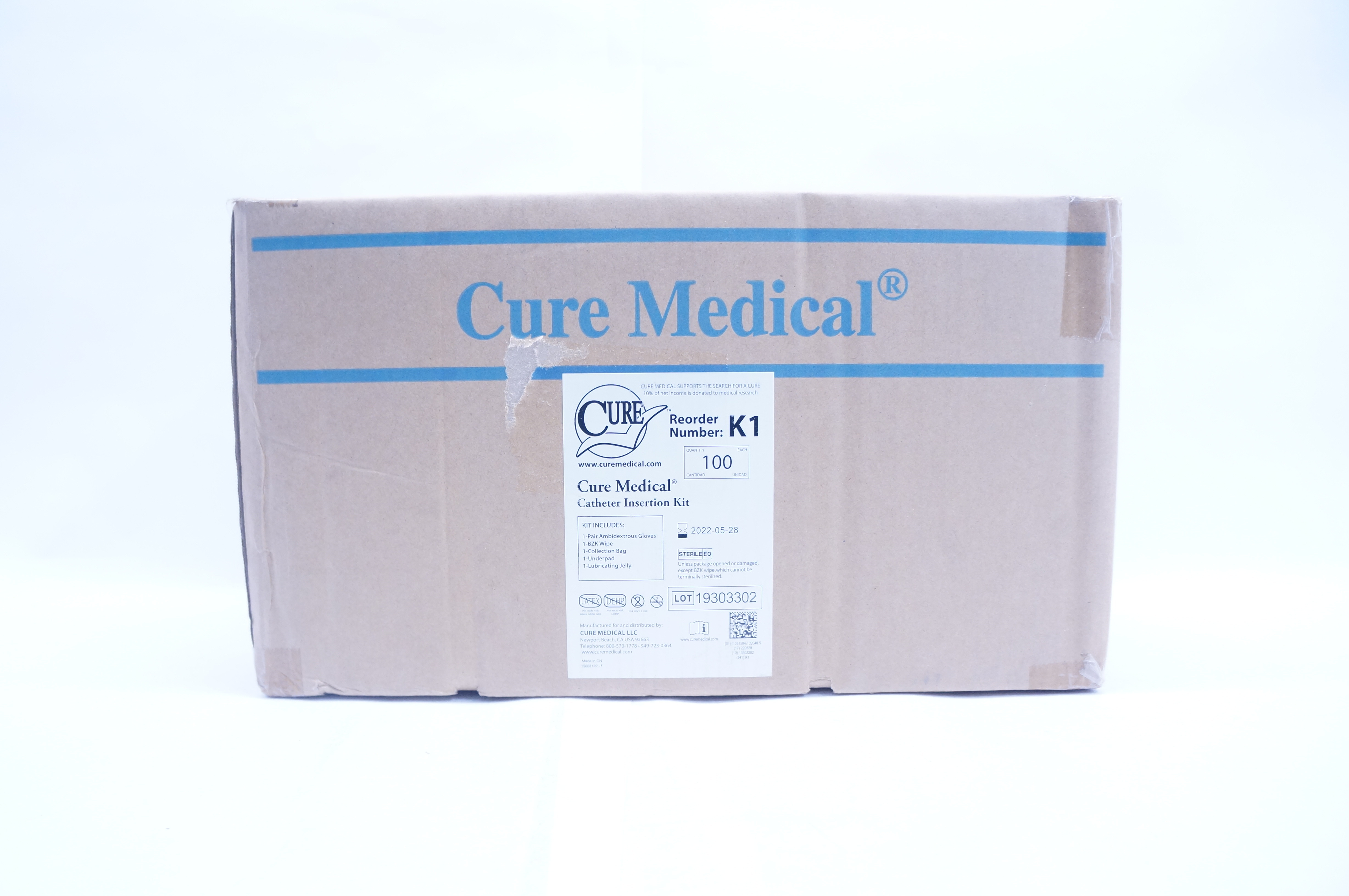 Cure Medical K1 Cath. Insertion Kit (x) - Case of 100