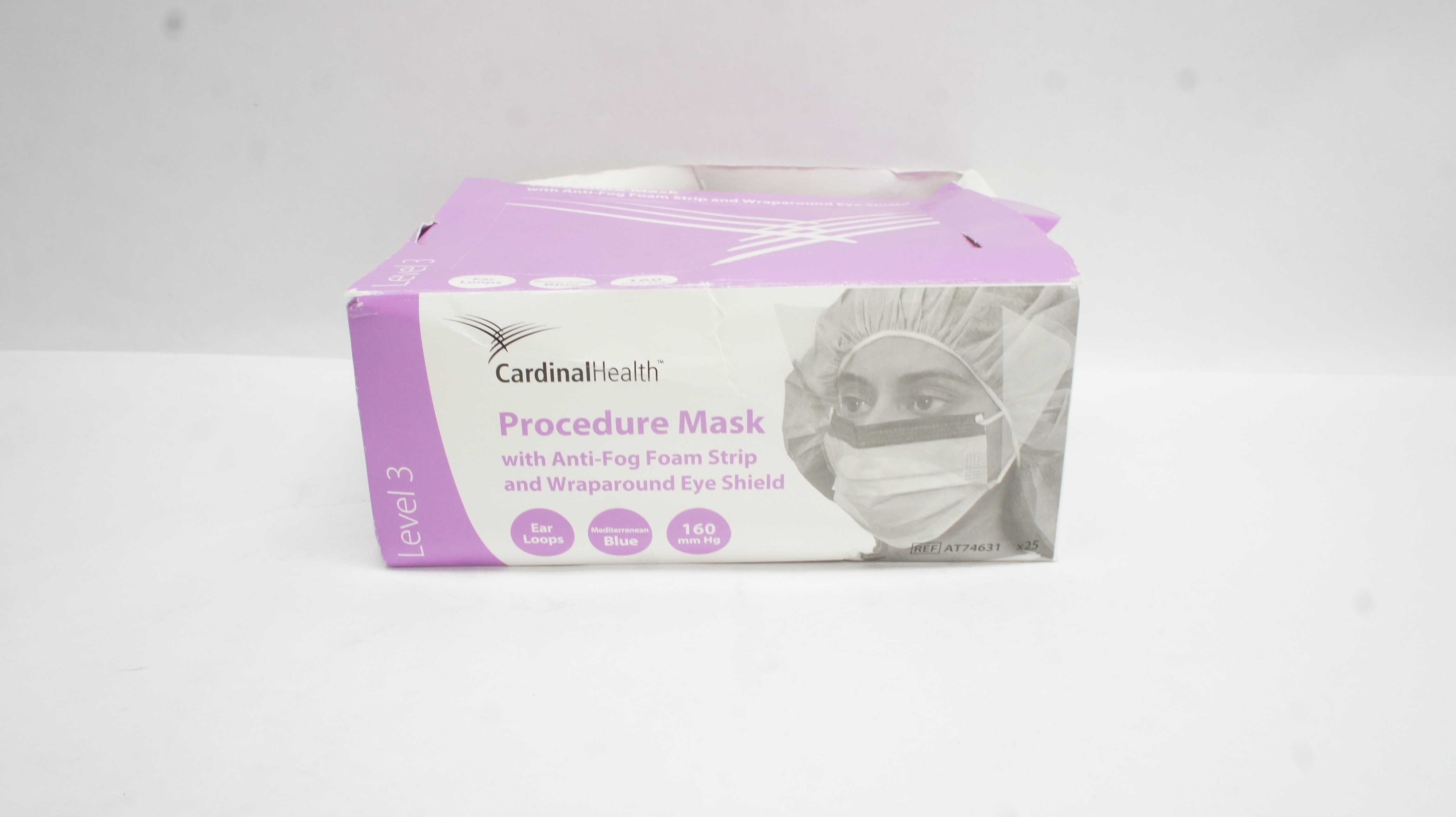 Cardinal Health AT74631 Level 3 Procedure Mask with Anti-fog Foam - Box of 25(x)