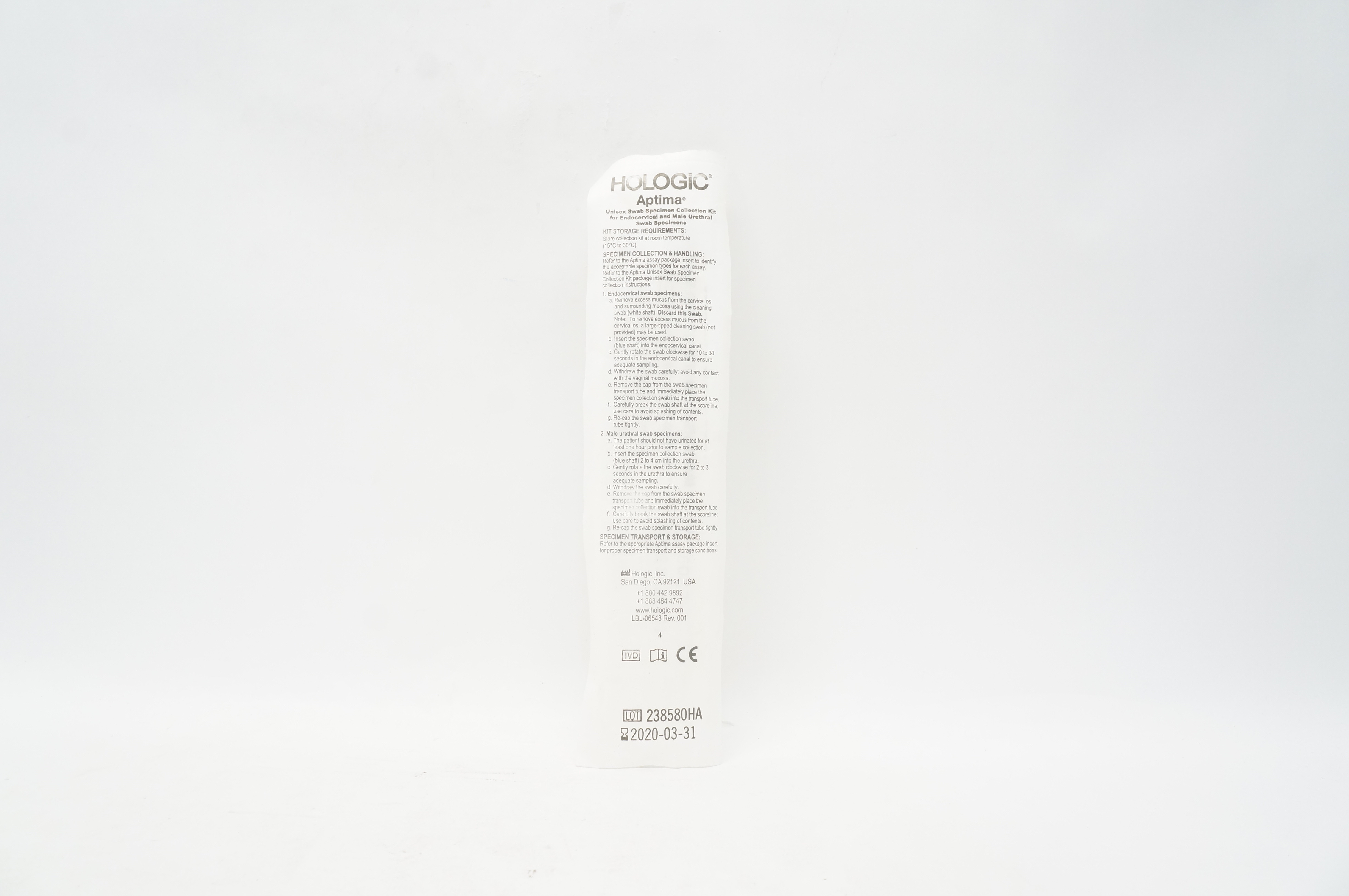 Hologic Aptima Unisex Swab Specimen Collection Kit (x)