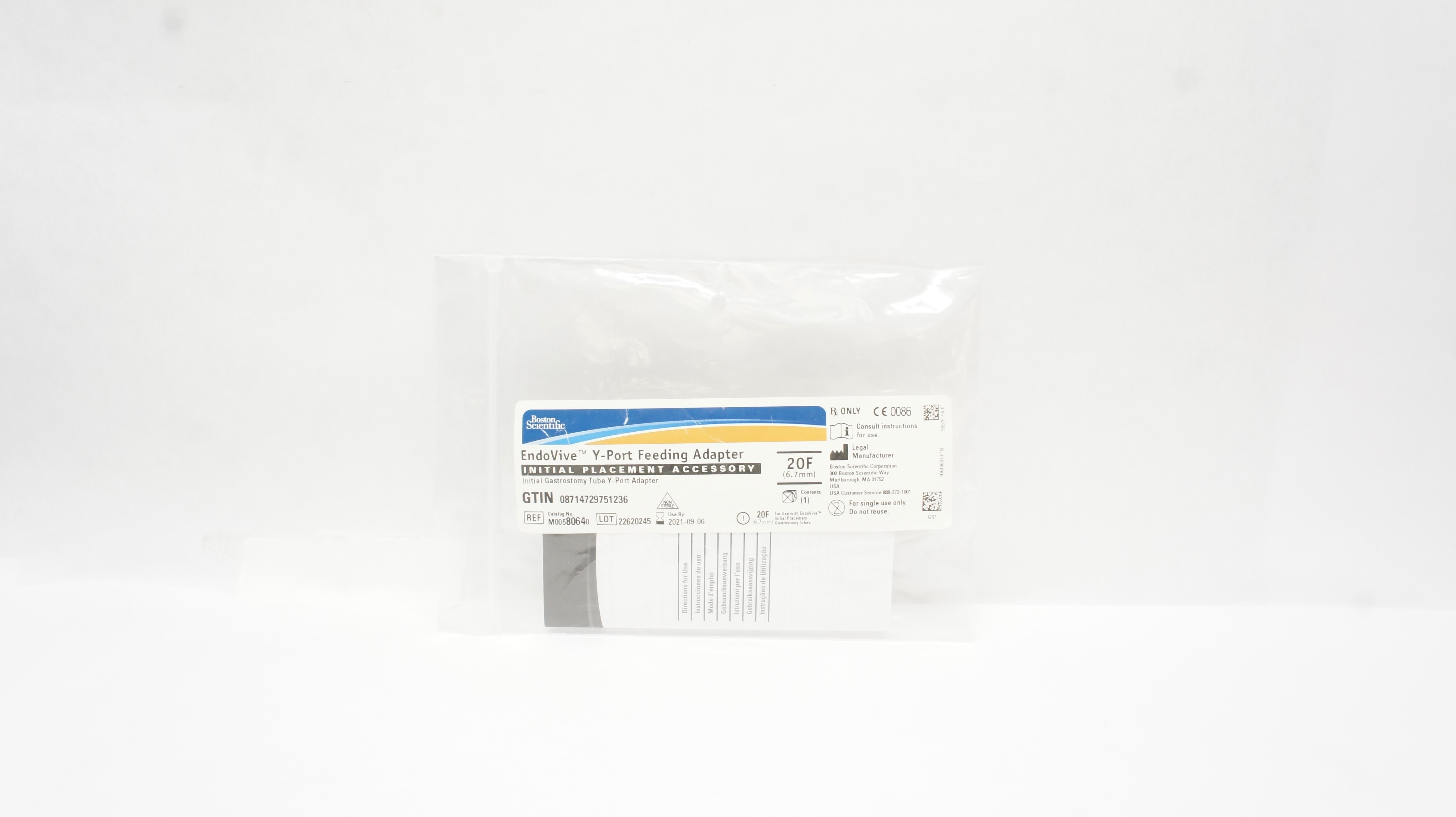 Boston Scientific 8064 EndoVive Y-Port Feeding Adapter (x)