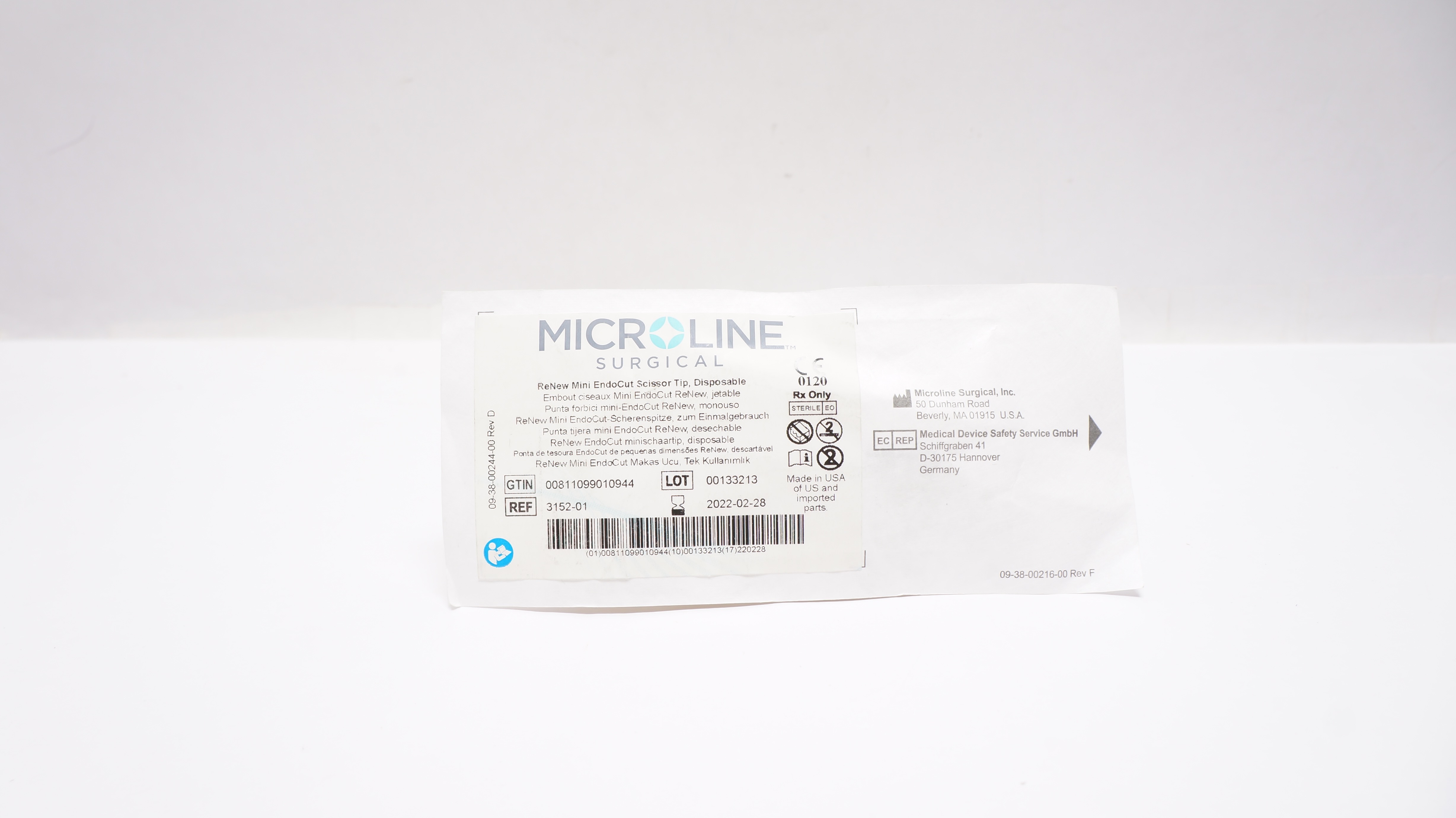 Microline Surgical 3152-01 Renew Disposable Mini EndoCut Scissor Tip (x)