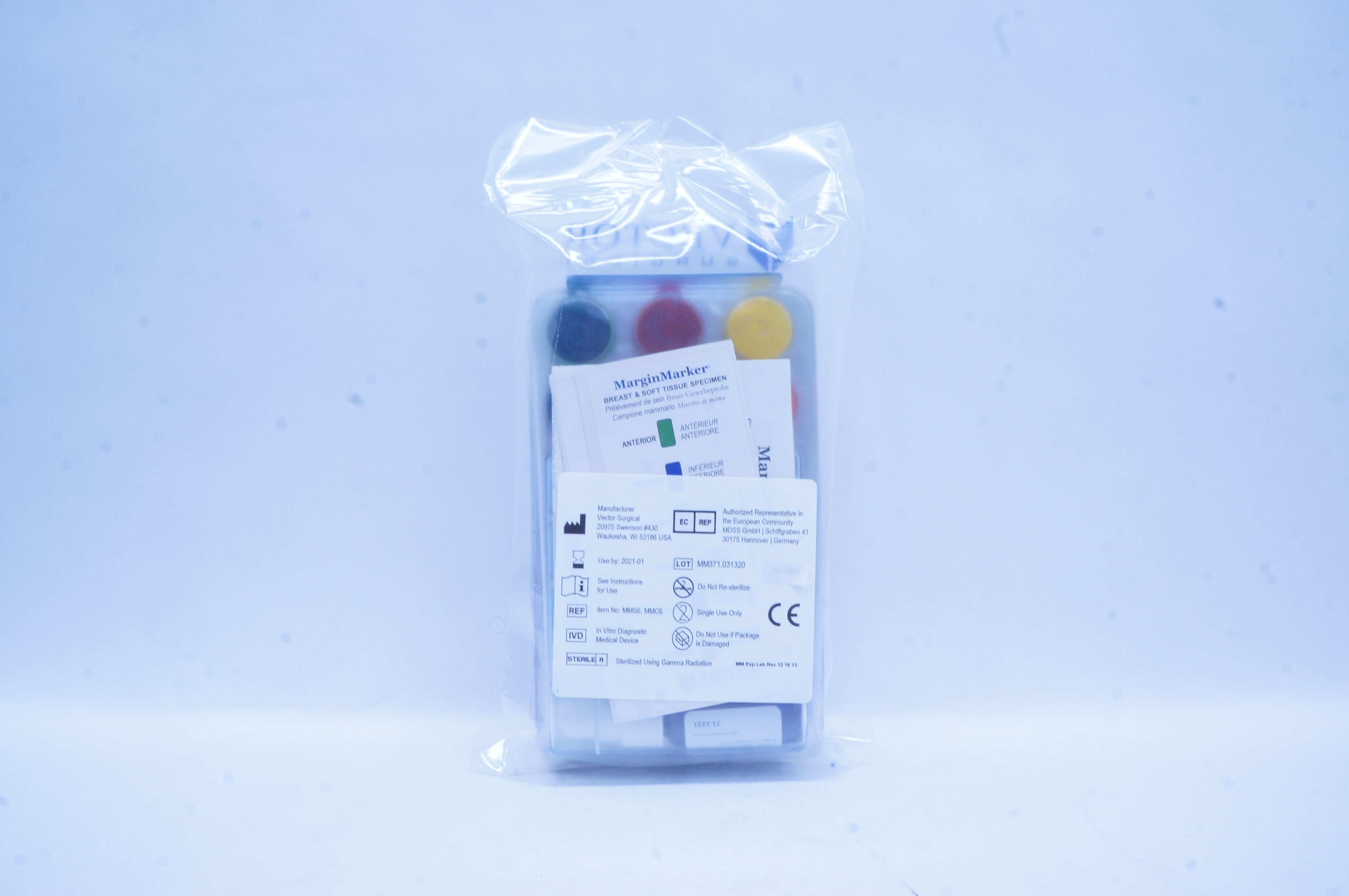 Vector Surgical MMS6 MMC6 Margin Marker 6 Color Ink Kit (x)