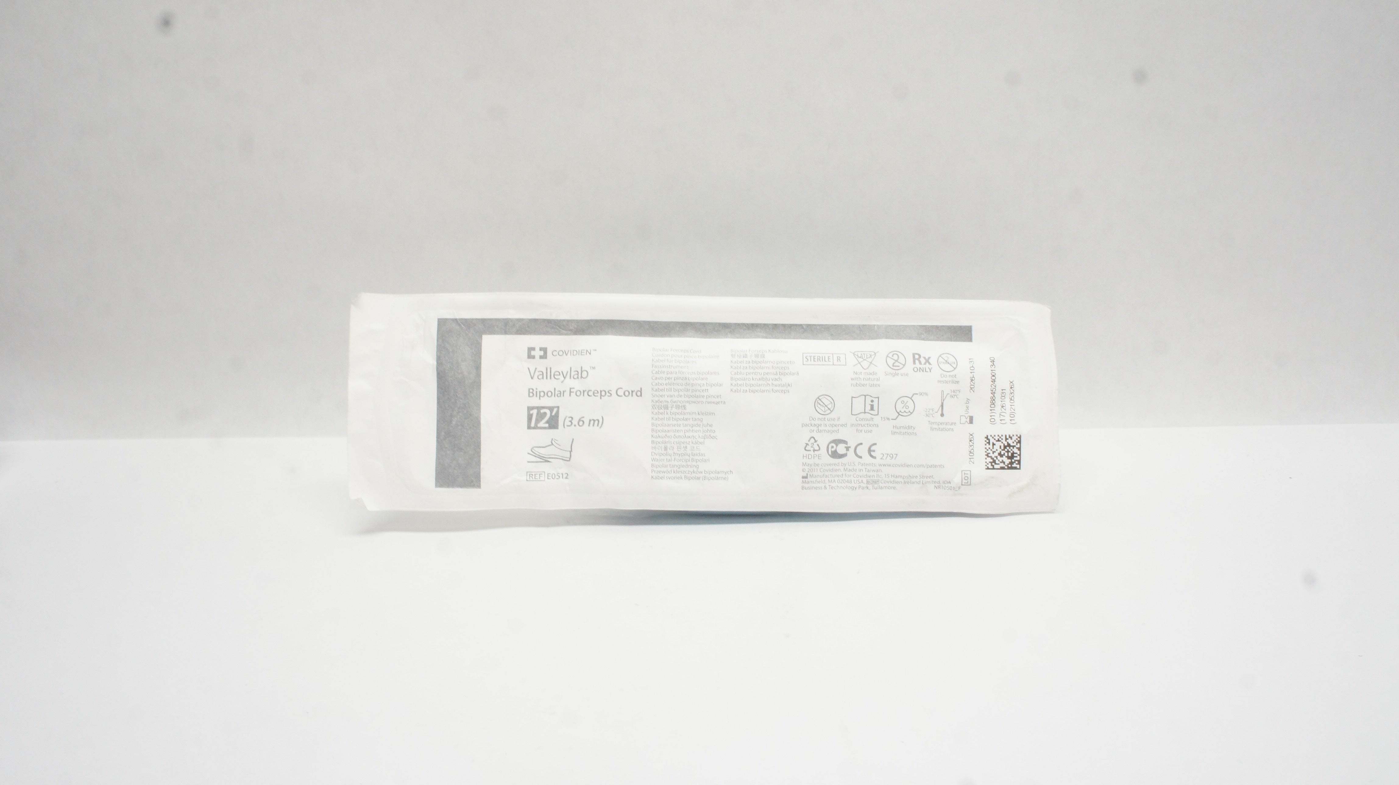 Covidien E0512 Valleylab Bipolar Forceps Cord 12 Ft.