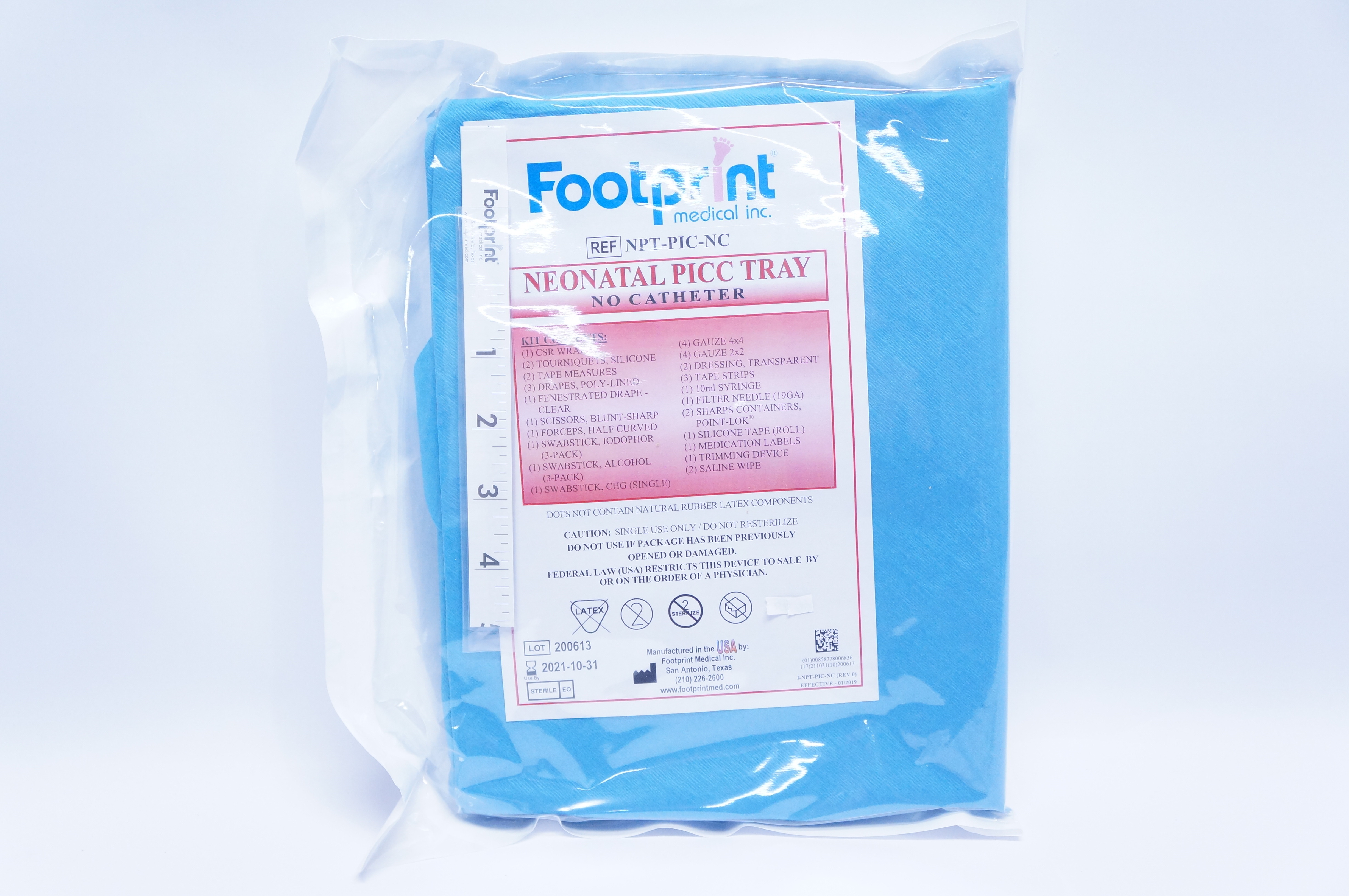 Footprint NPT-PIC-NC Neonatal Picc Tray No Catheter