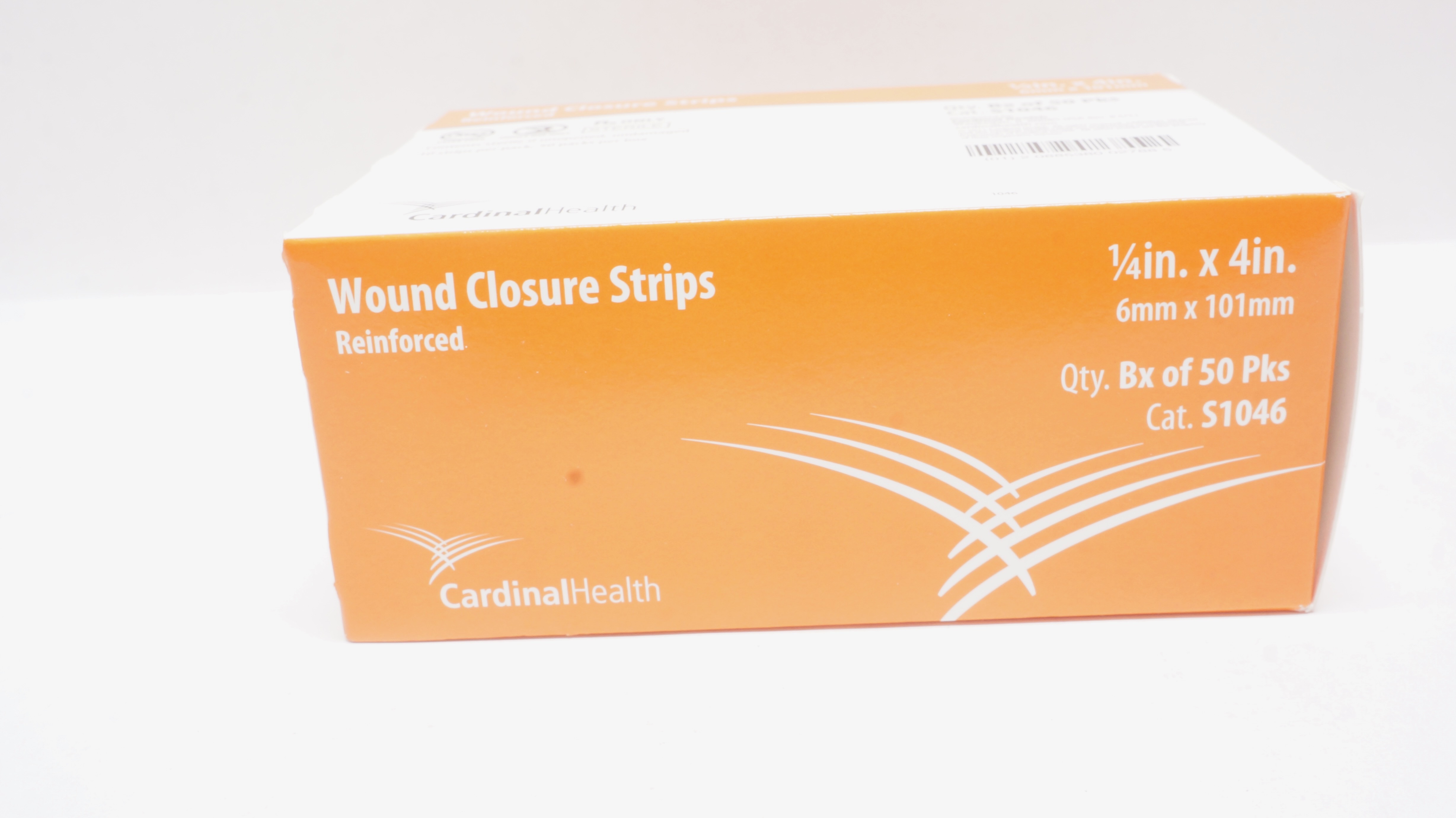Cardinal Health S1046 Wound Closur Strips Reinforced 1/4 x 4inch - Box of 50