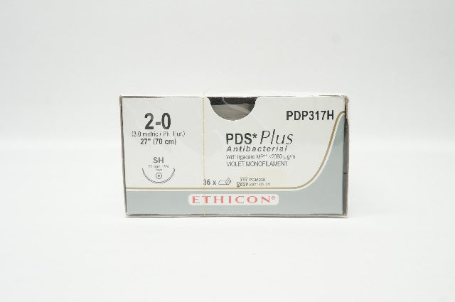 Ethicon PDP317H 2-0 PDS Plus SH Taper 26mm 1/2c 27inch - Box of 36 (x)