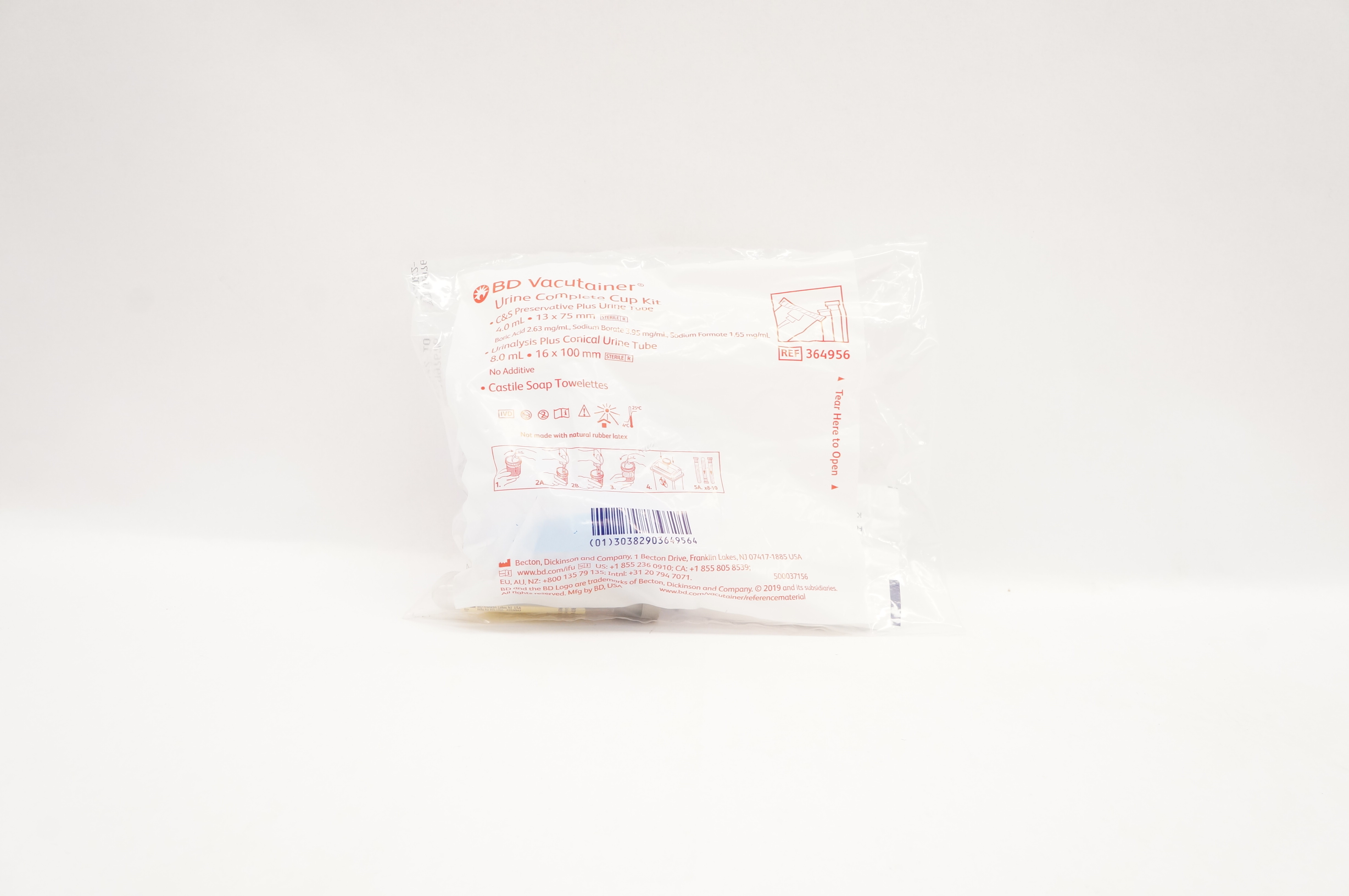 BD 364956 Vacutainer Urine Complete Cup Kit