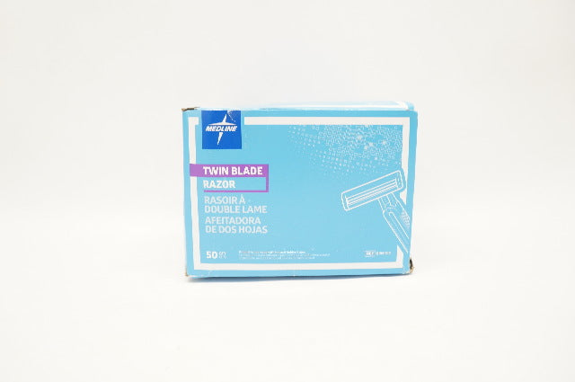 Medline BRN1312 Twin Blade Razor - Box of 50