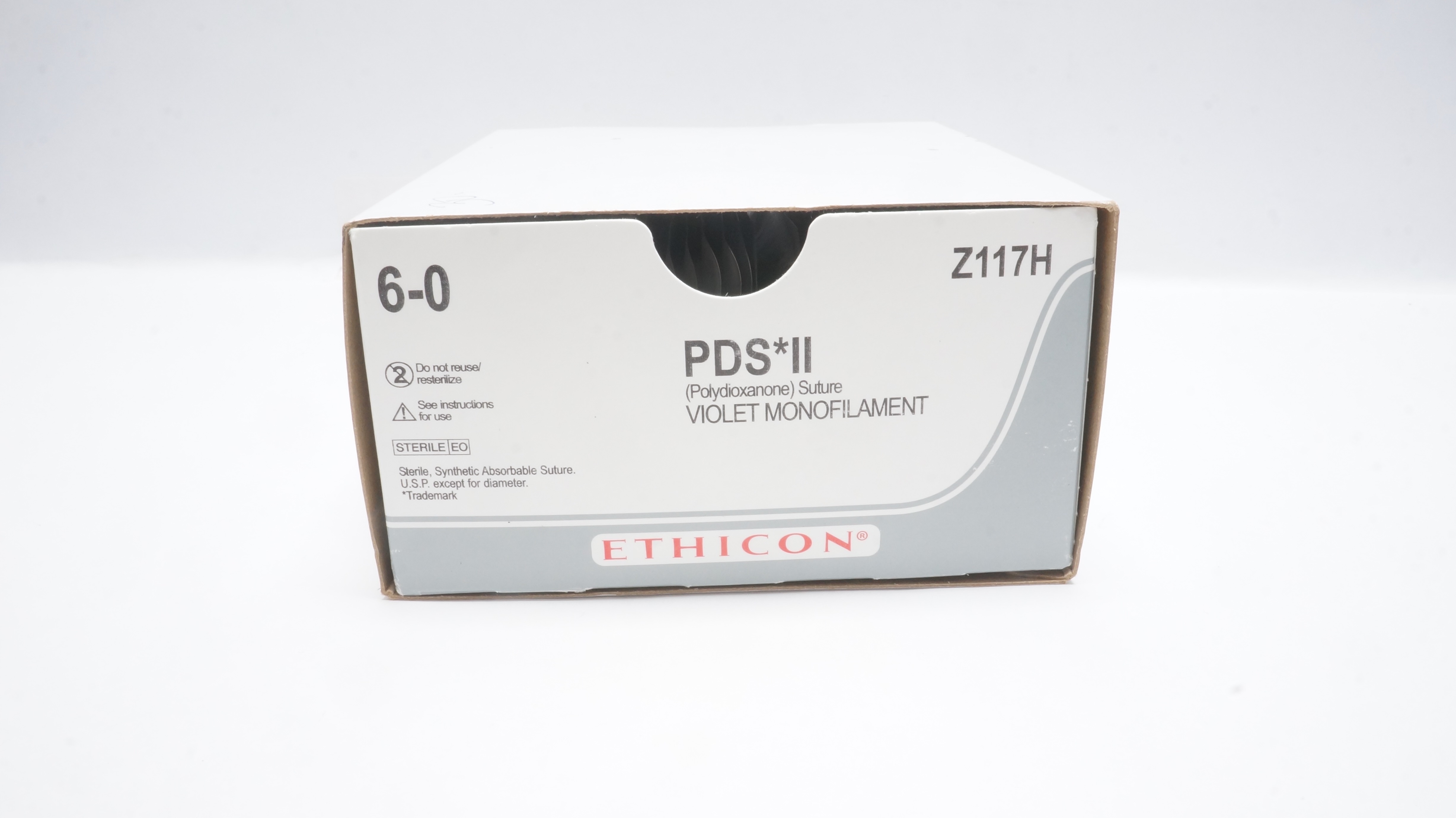 Ethicon Z117H 6-0 PDS II Stre BV-1 9.3mm 3/8c Taper 30inch (x) - Box of 30