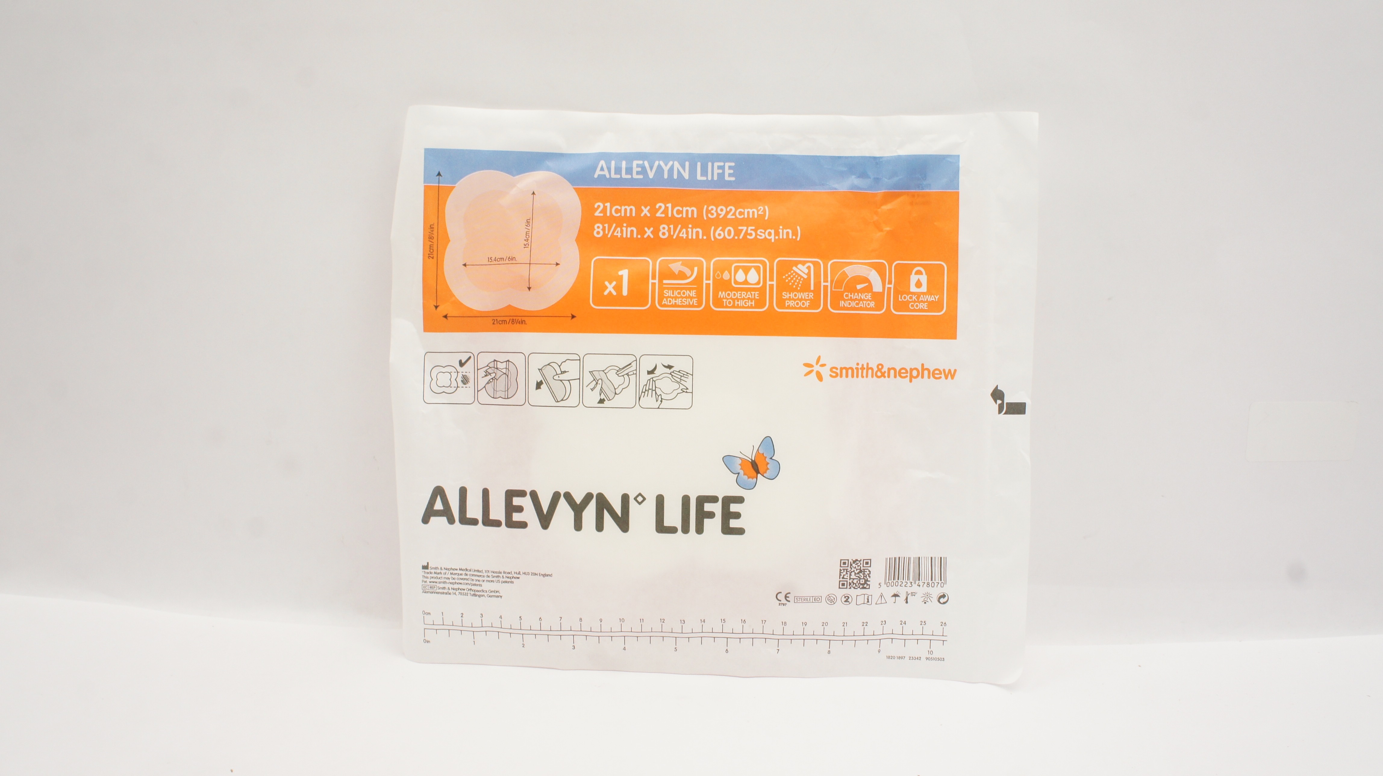 Smith&Nephew 66801070 Allevyn Life 8 1/4In x 8 1/4In