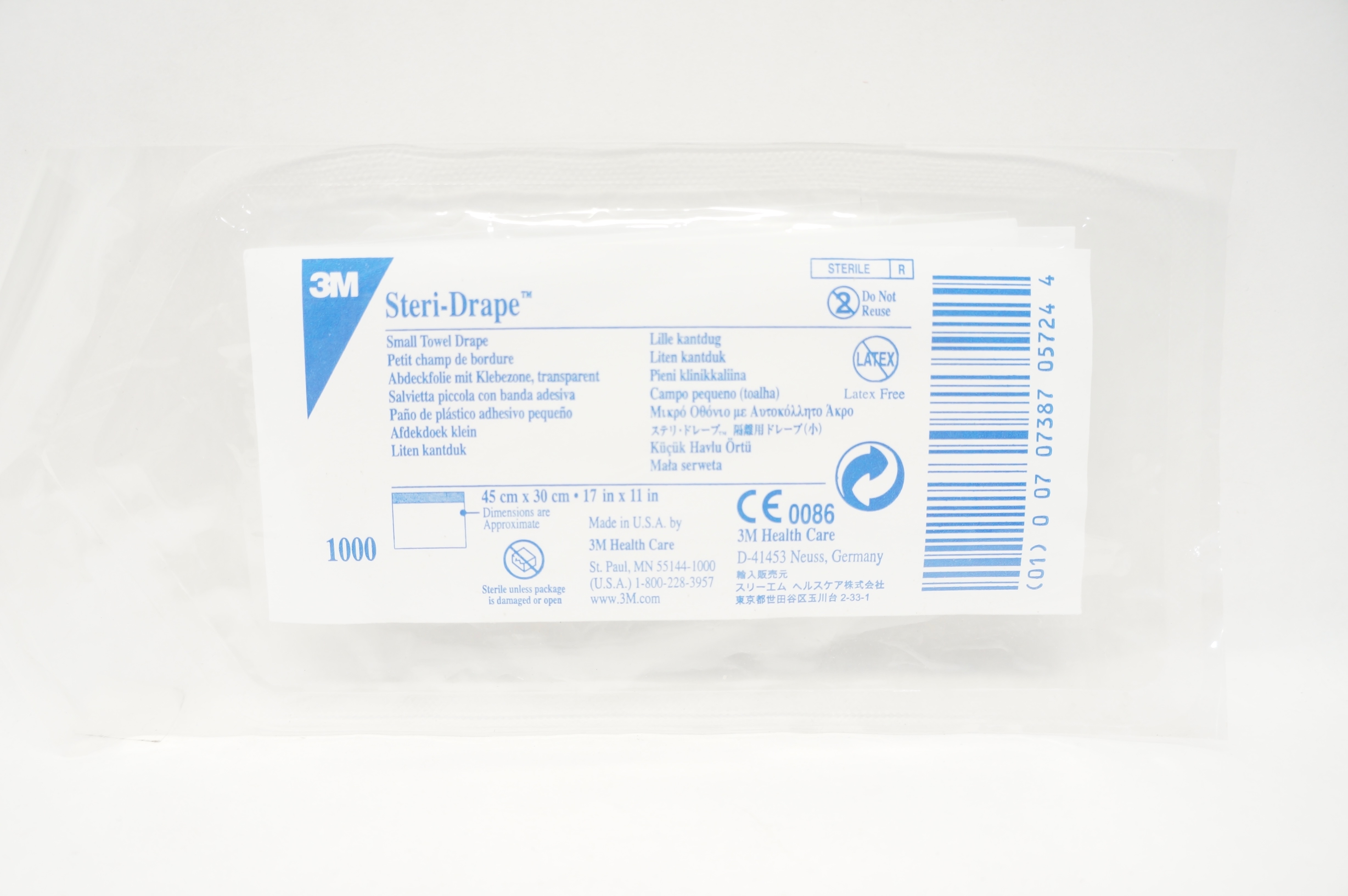 3M 1000 Steri-Drape Small Towel Drape 17 inch x 11 inch