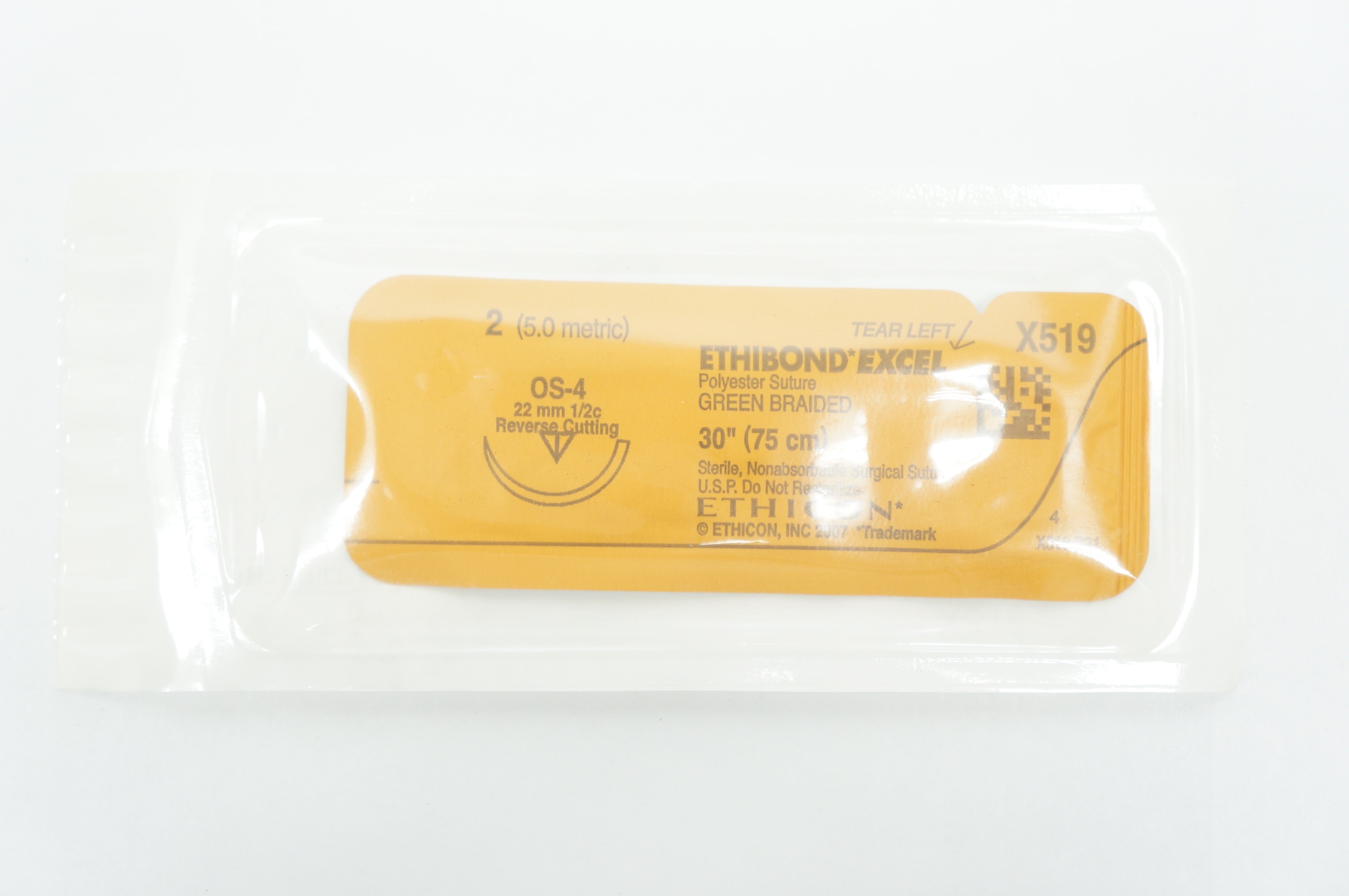 Ethicon X519 2 Ethibond Excel Green Braided Polyester, OS-4, 30inch (x)