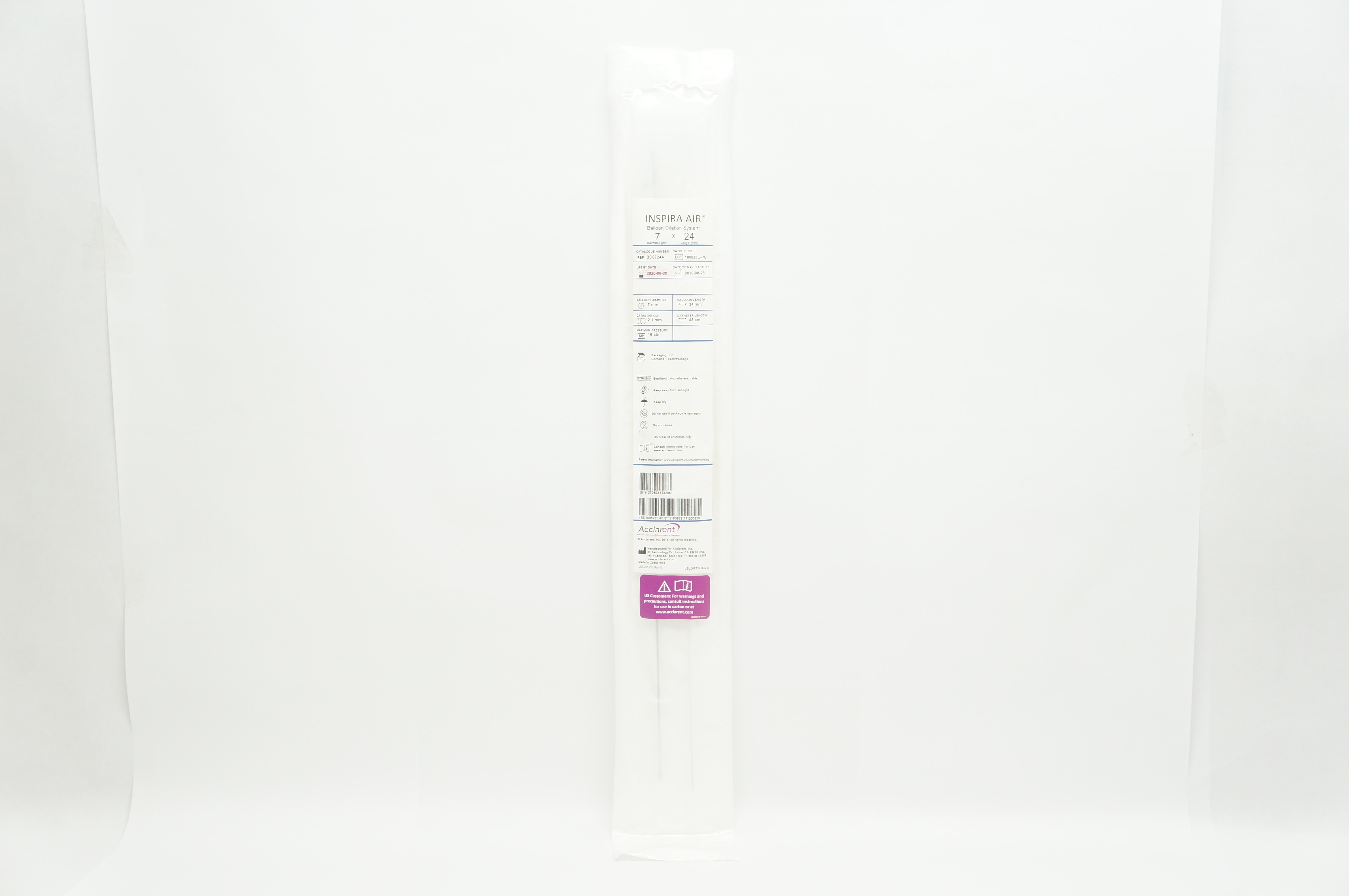 Acclarent BC0724A INSPIRA AIR Balloon Dilation System 7mm x 24mm (x)