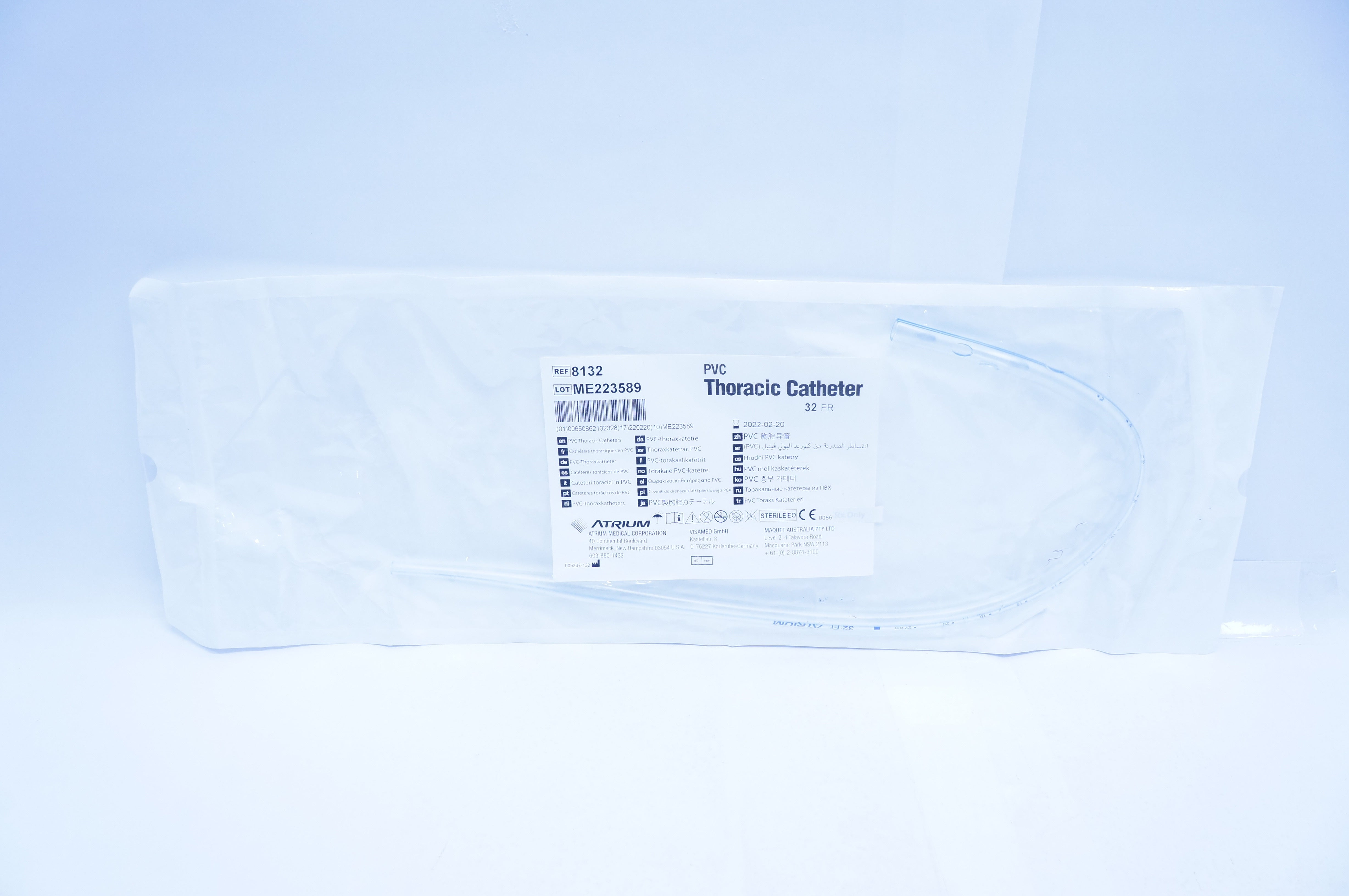 Atrium 8132 PVC Thoracic Cath. 32Fr