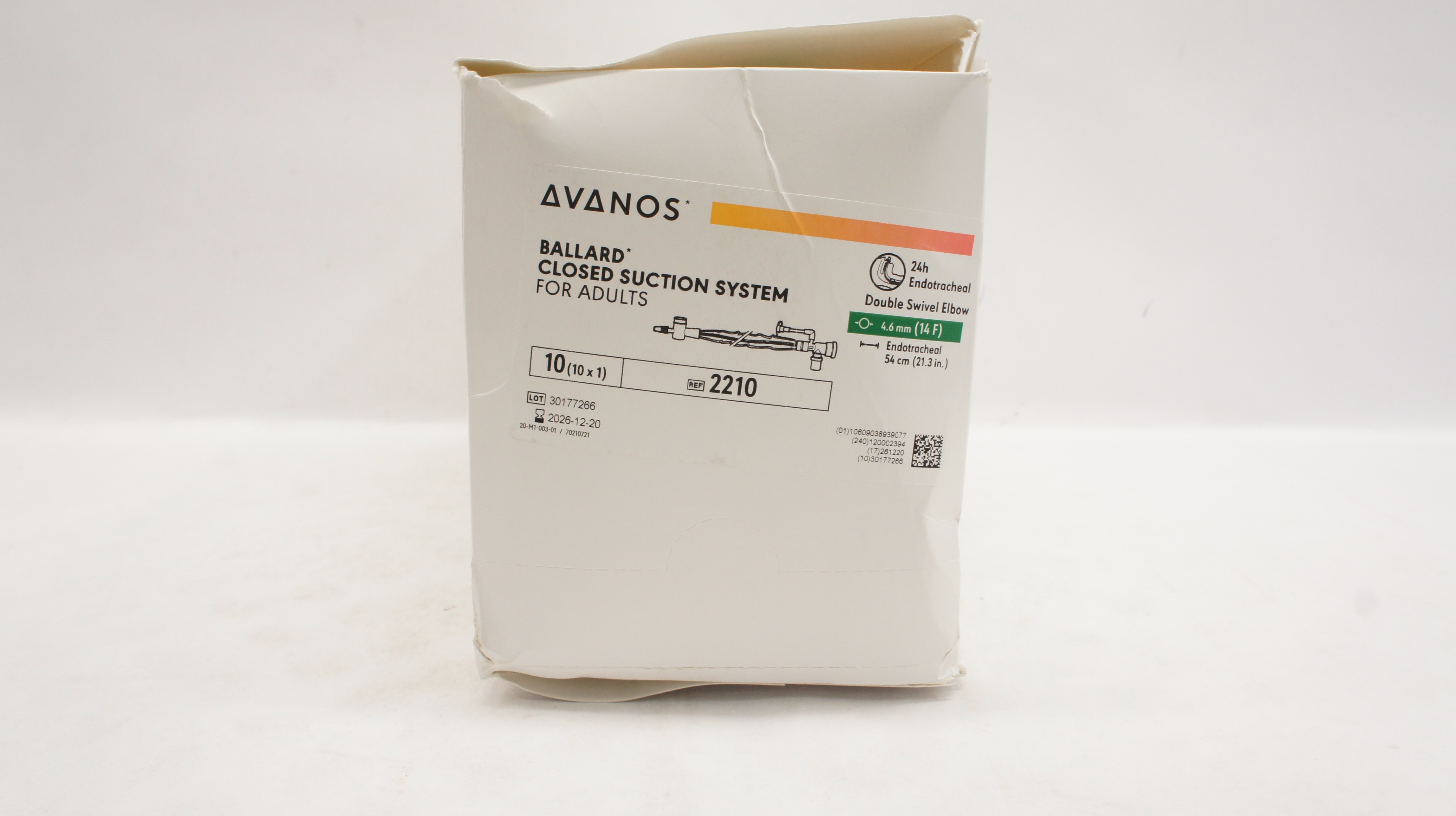 AVANOS 2210 Ballard Closed Suction System For Adults 14F x 21.3 Inch-Box of 10