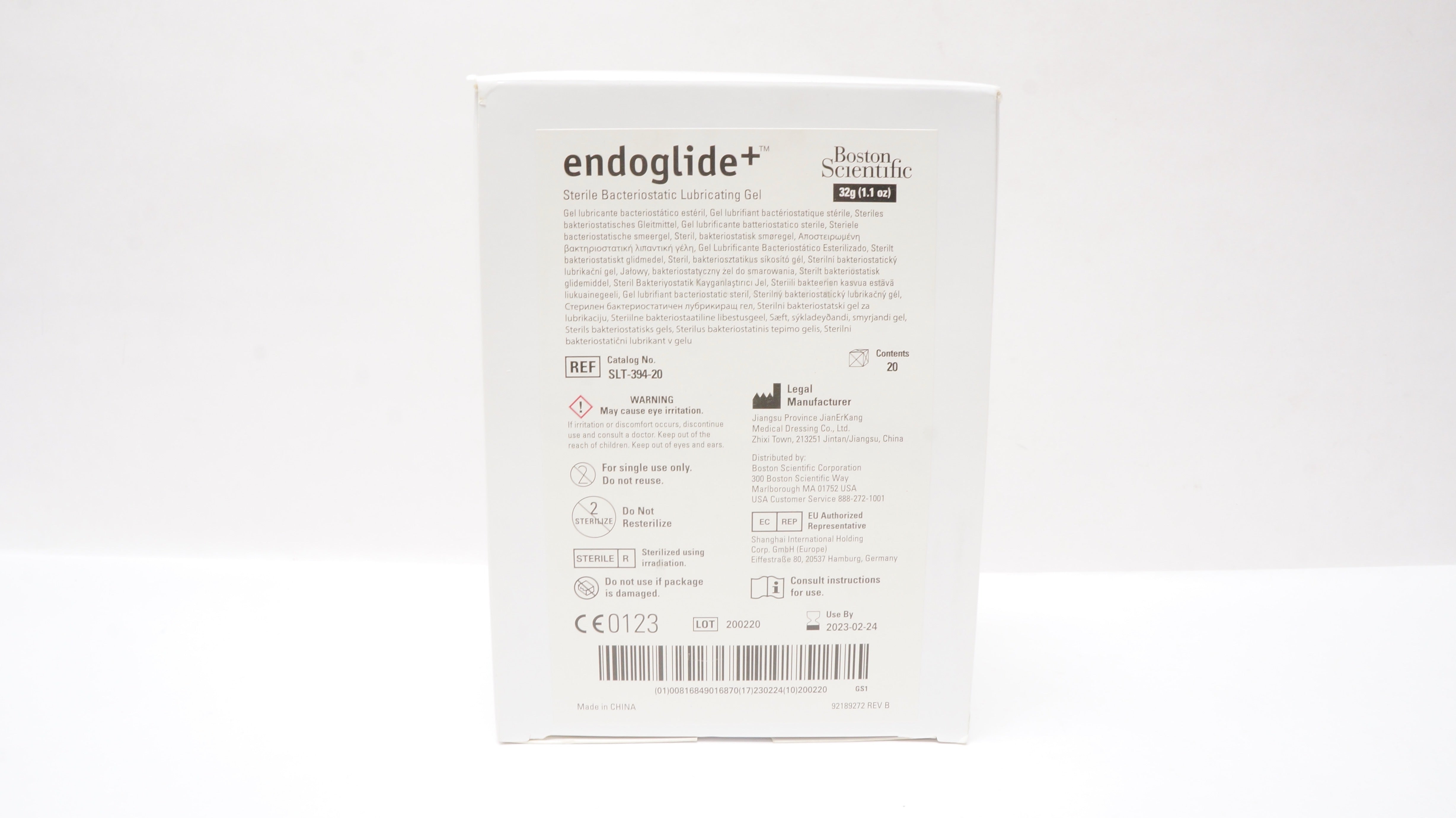 Boston Scientific SLT-394-20 Endoglide Lubricating Gel 1.0oz.(x) - Box of 20
