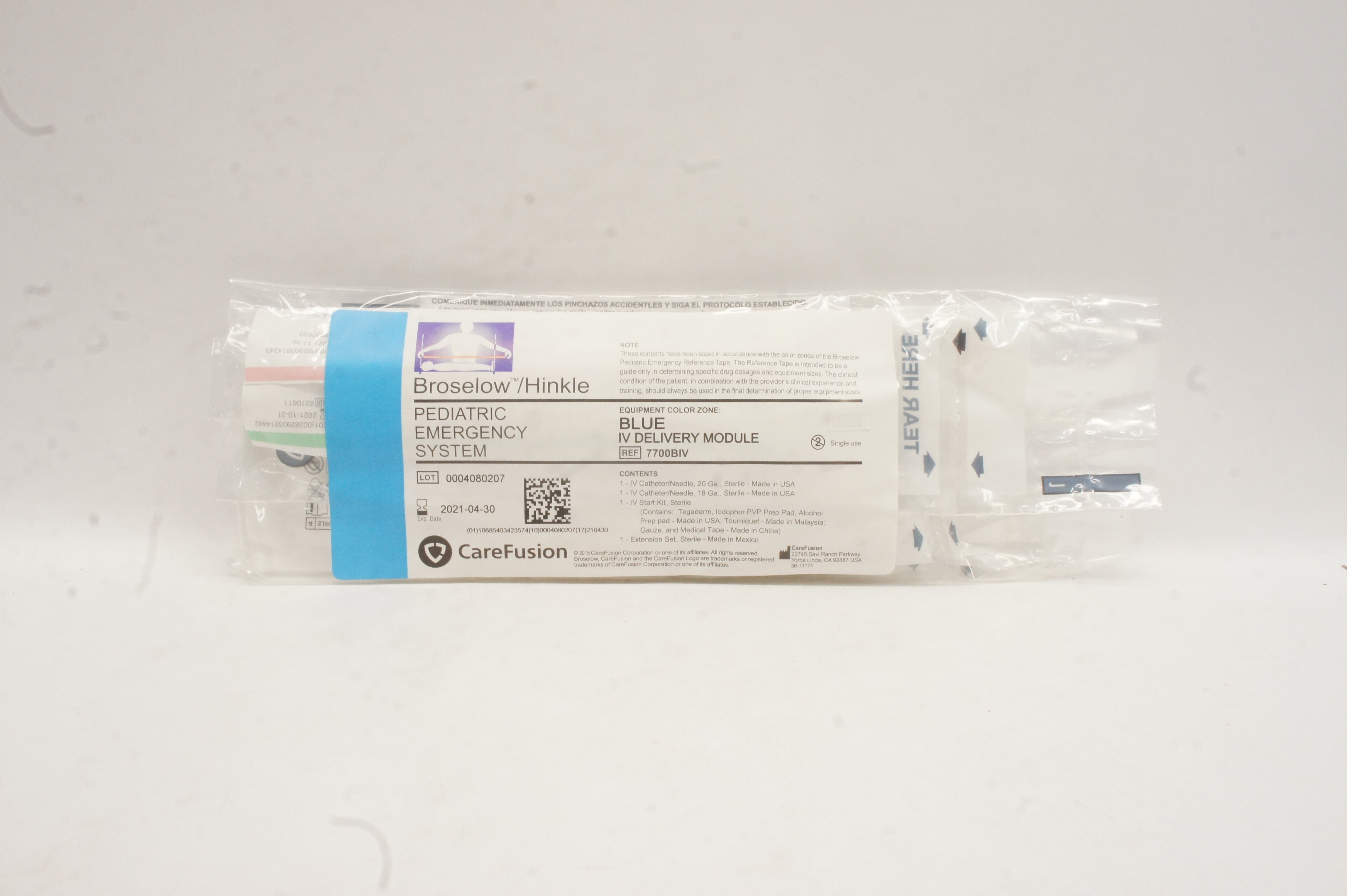 CareFusion 7700BIV Broselow/Hinkle Pediatric Emergency Blue (x)