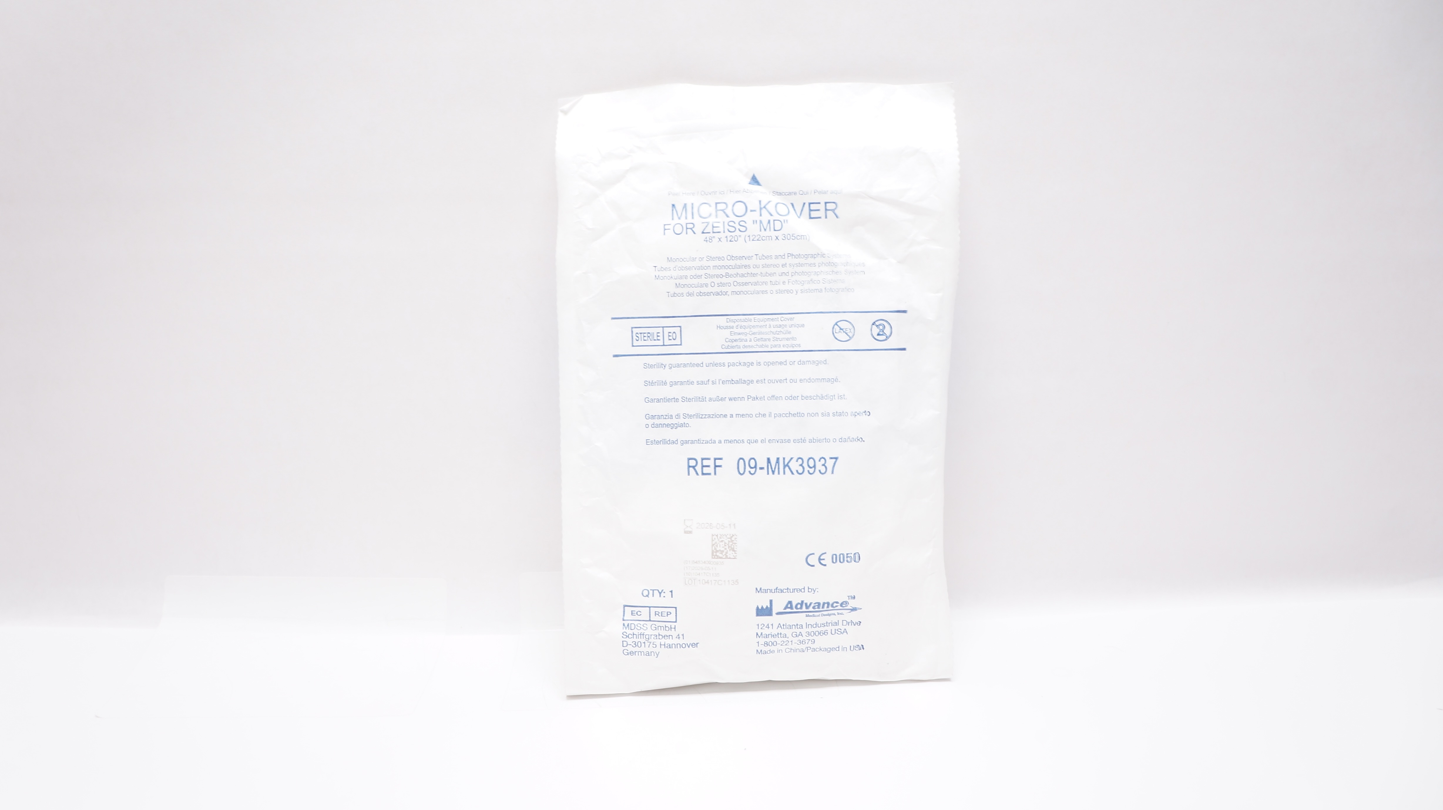 Advance Medical Design 09-MK3937 Micro-Kover For Zeiss "MD" 48 x 120inch