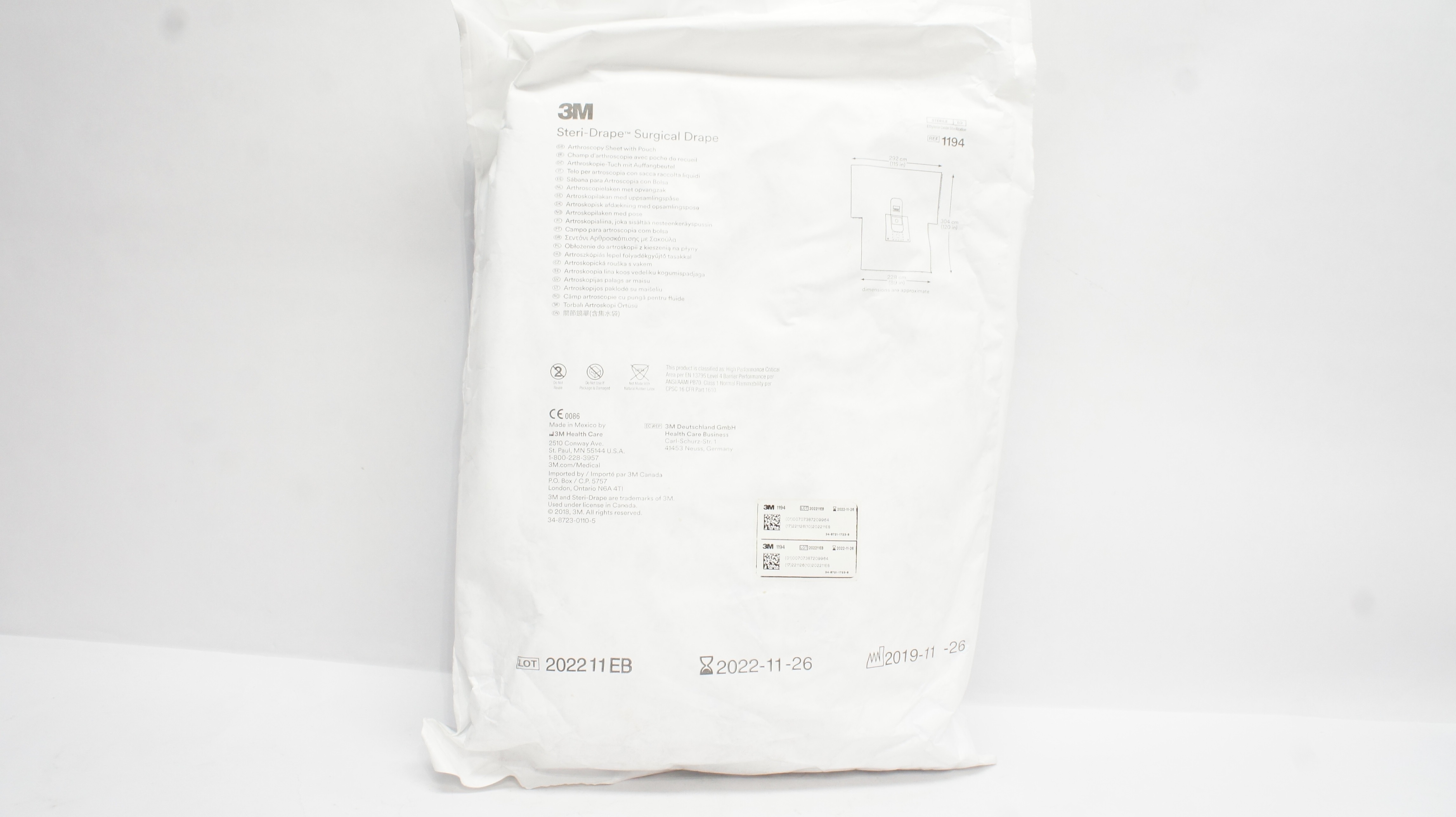 3M 1194 Steri-Drape Surgical Drape 115In x 120In x 89In (x)