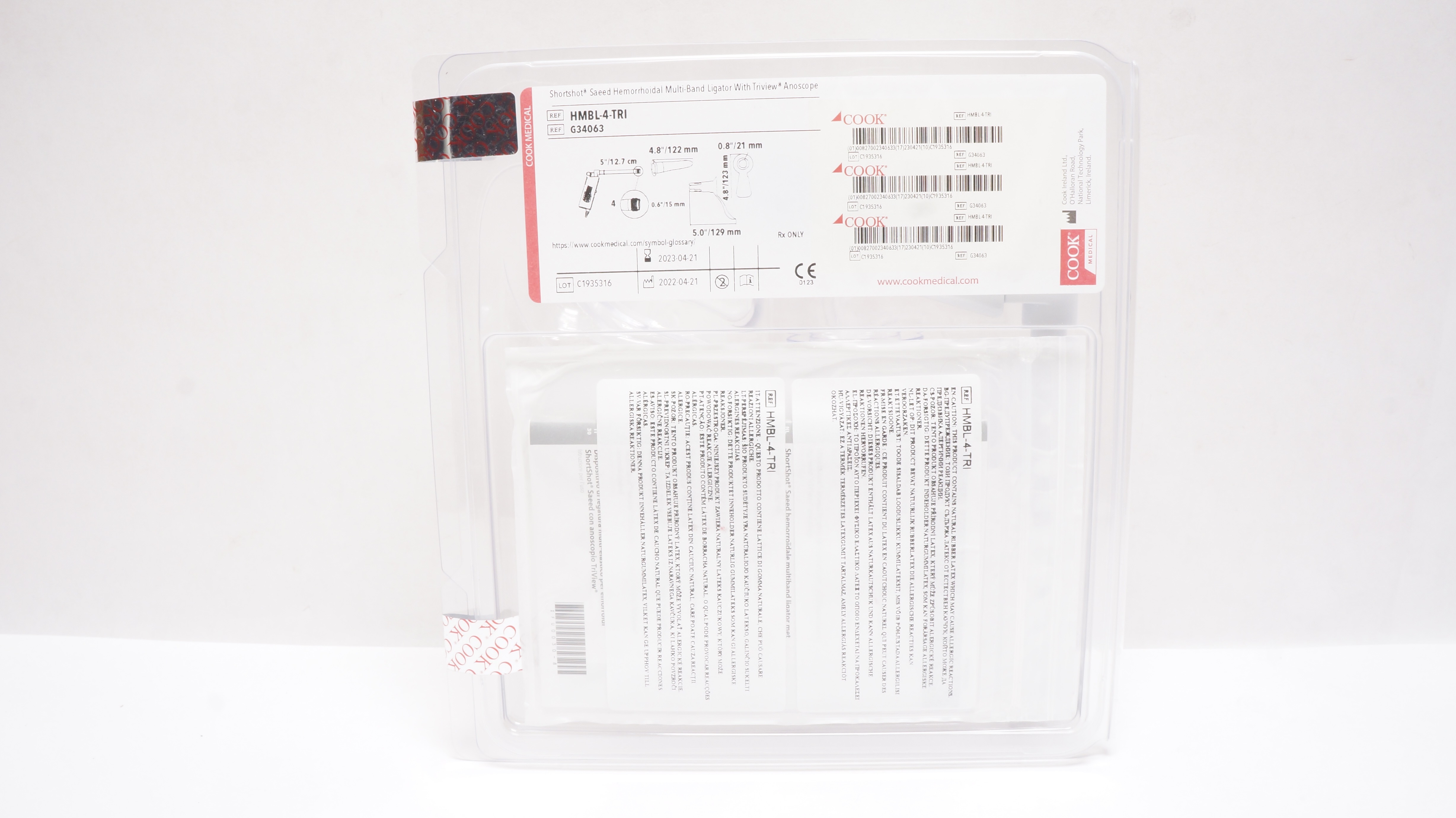 Cook Medical G34063 ShortShot Saeed Hemorrhoidal Multi-Band Ligator (x)