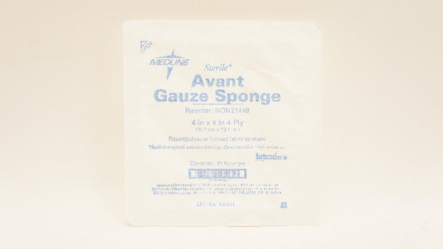 Medline  NON21449 Avant Gauze Sponge 4 x 4inch 4-Ply - Pack of 10