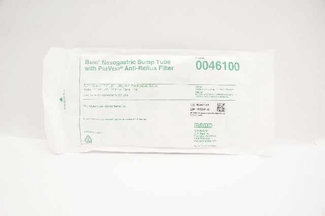 Bard 0046140 Nasogastric Sump Tube w/PreVent Anti-Reflux Filter 14Fr x 48inch(x)