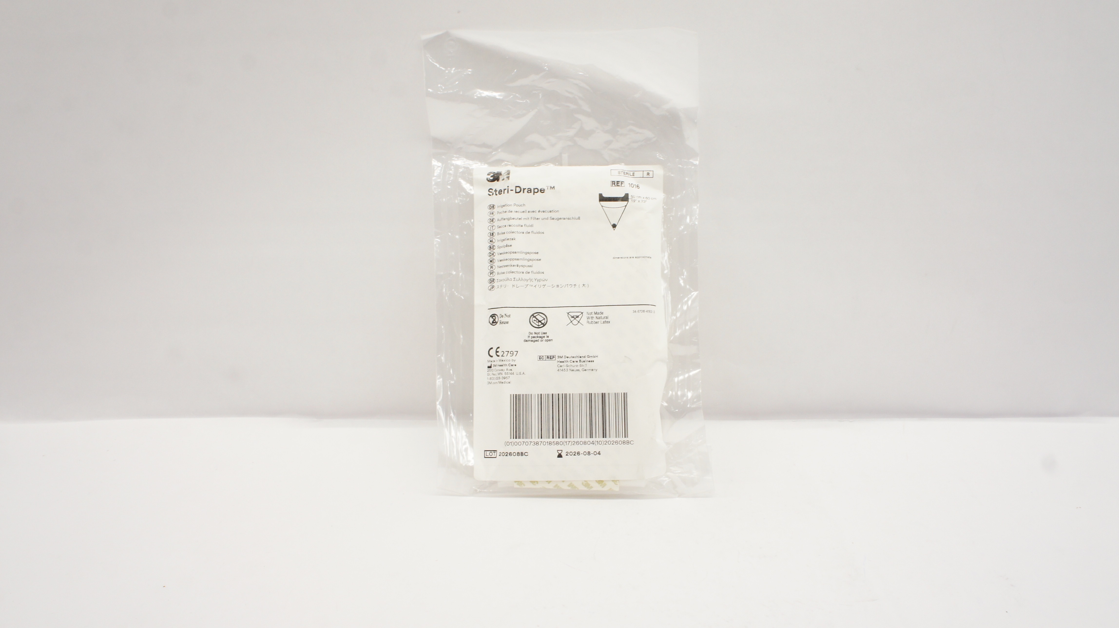 3M 1016 Steri-Drape Irrigation Pouch 19 inch x 23 inch