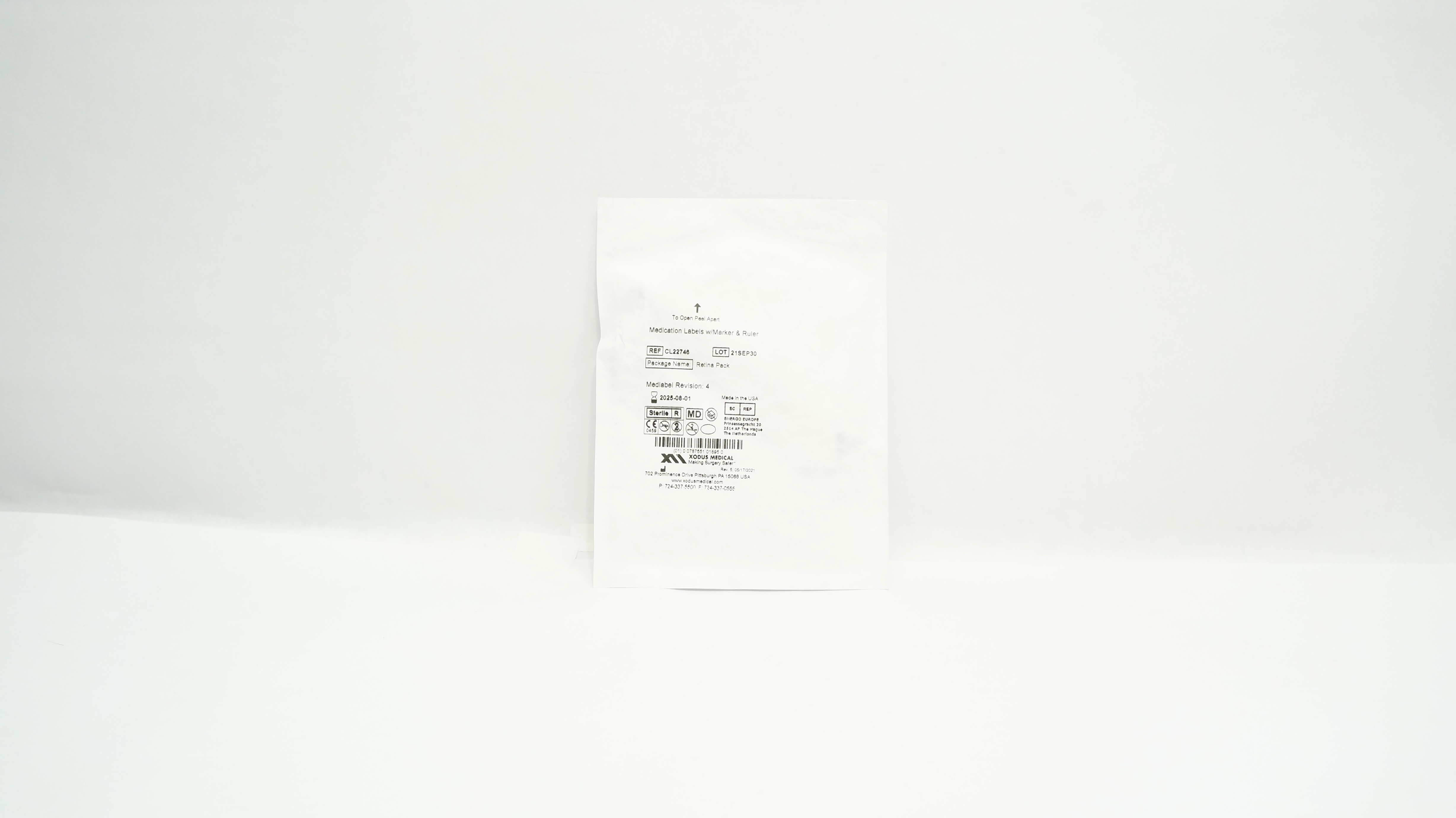 Xodus Medical CL22746 Medication Labels w/Marker & Ruler, Medlabel Revision 4