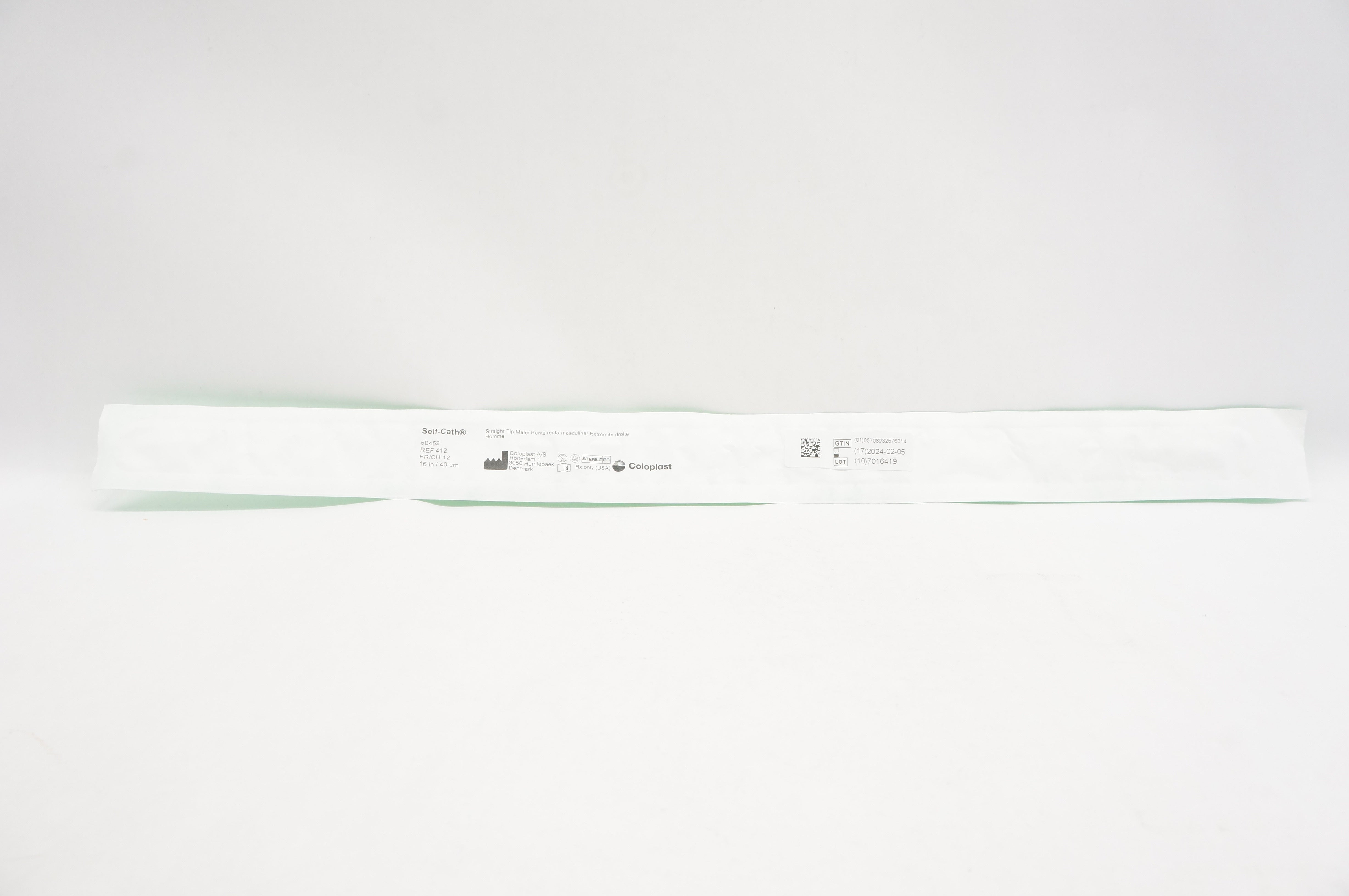 Coloplast 412 Self-Cath Straight Tip Male 16inch / 40cm 12Fr/Ch