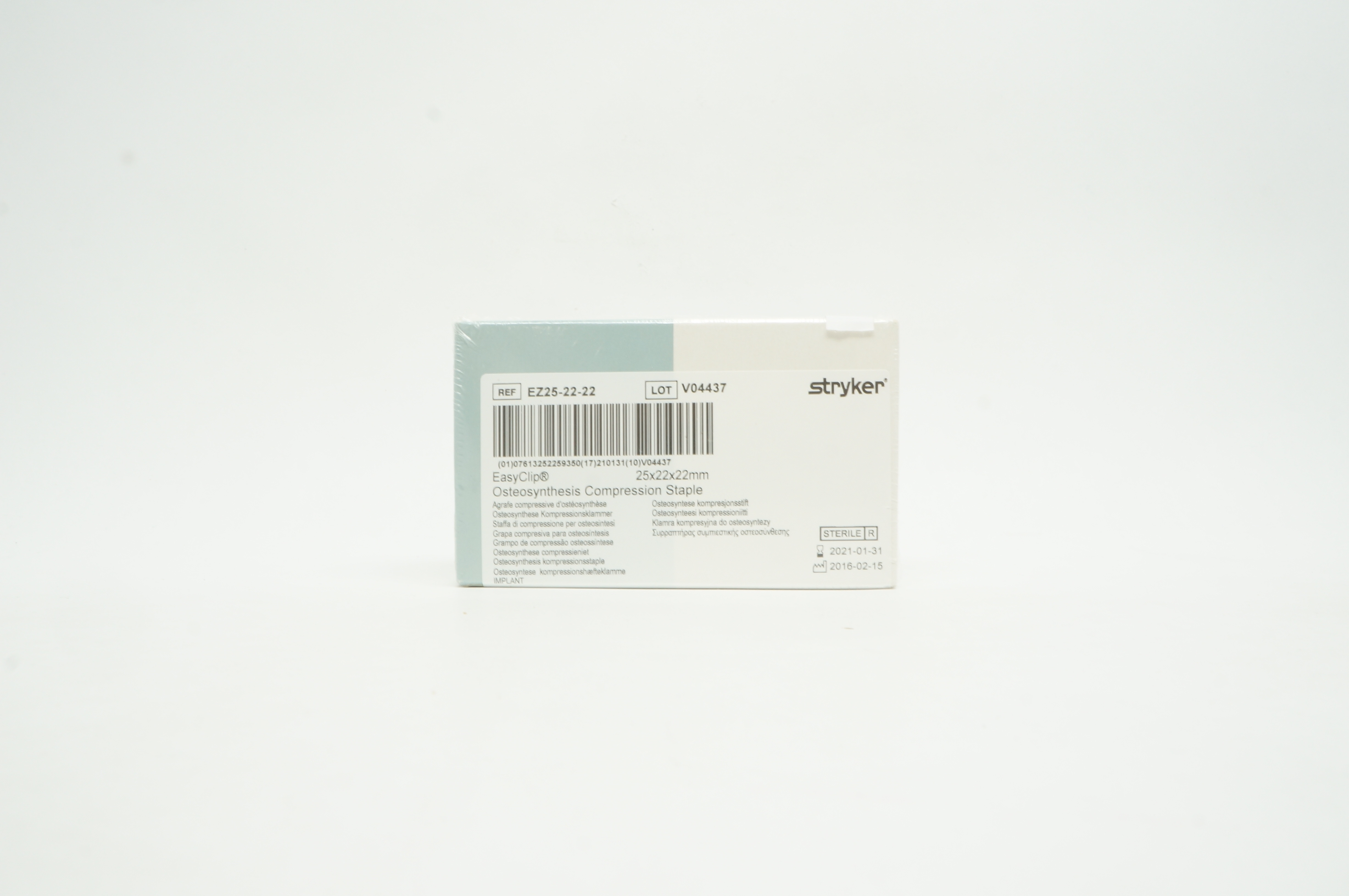 Stryker EZ25-22-22 Easyclip Osteosynthesis Compression Staple 25 x 22 x 22mm (x)