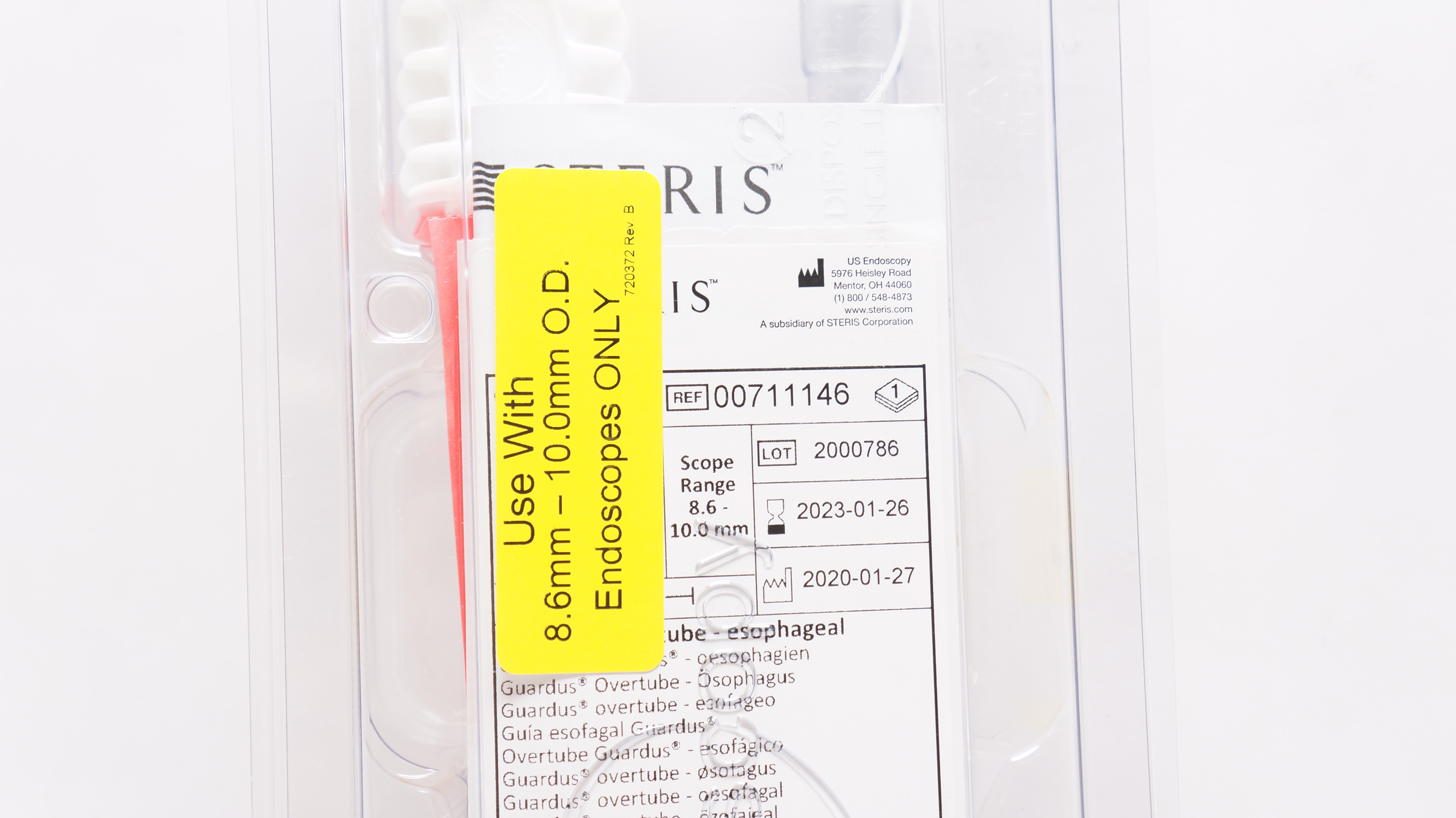 US Endoscopy 00711146 Steris Guardus Overtube - Esophageal 25cm (x)