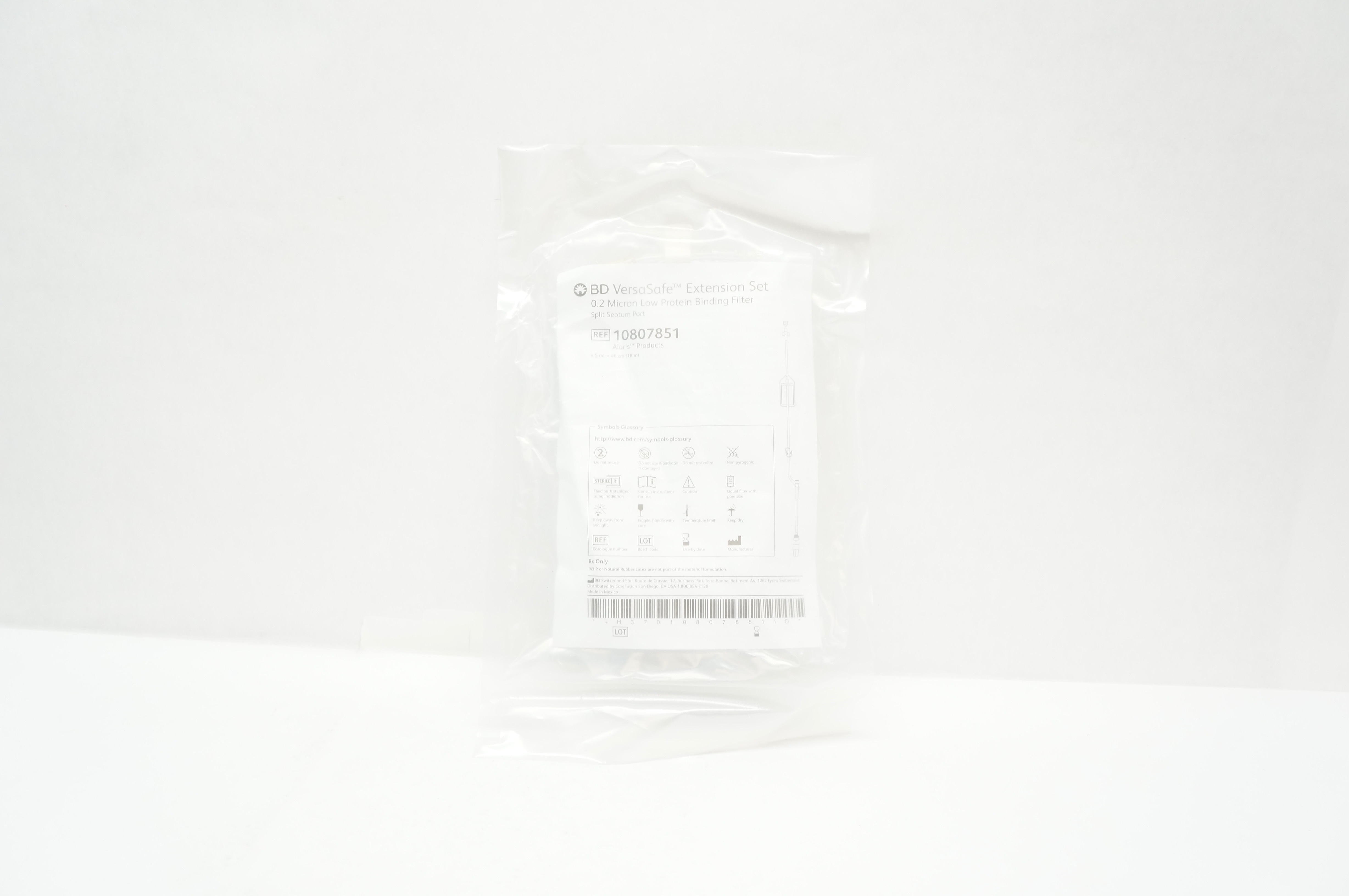 BD 10807851 Alaris Products VersaSafe Extension Set 5mL x 18inch