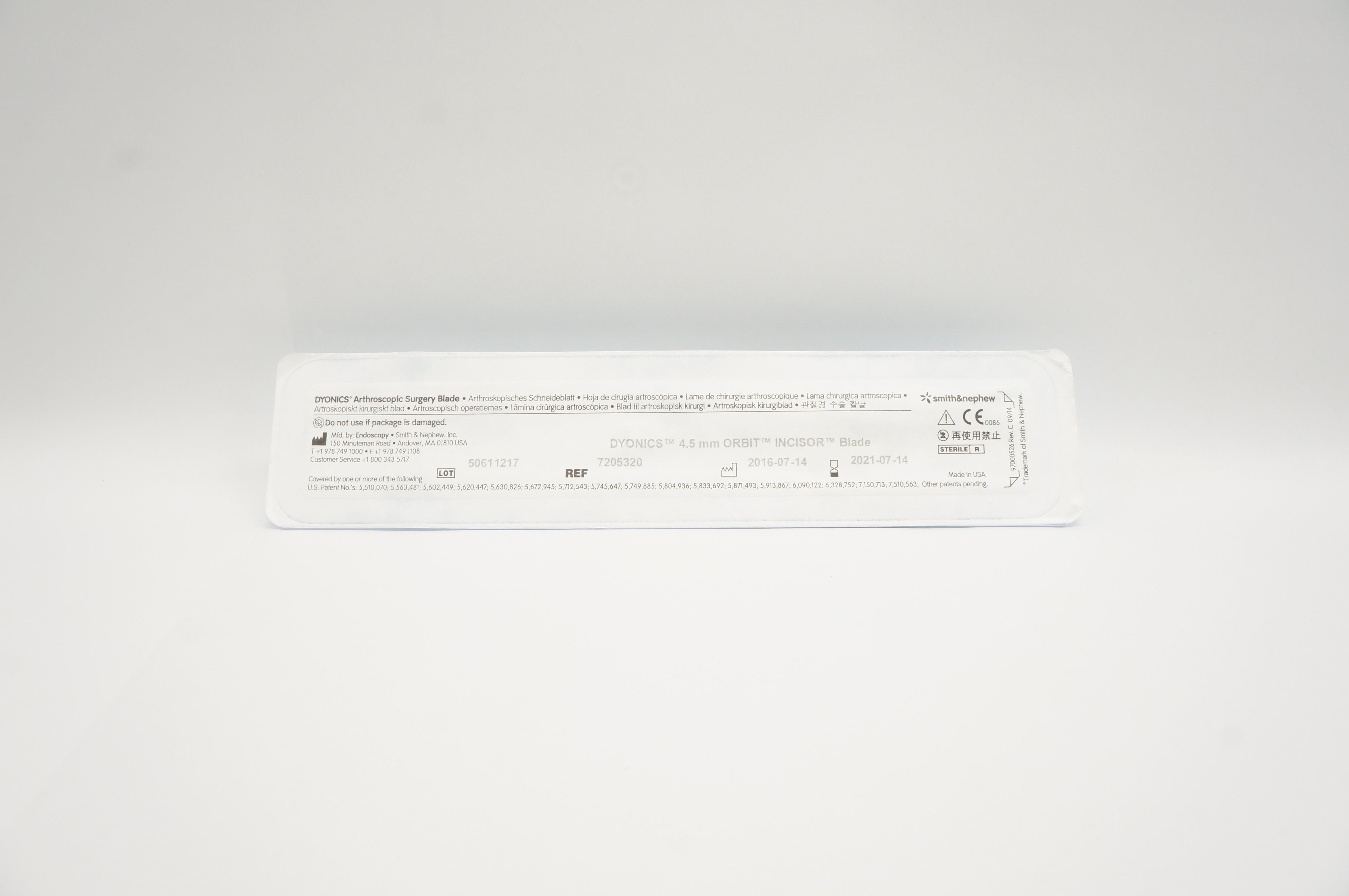 Smith&Nephew 7205320 Dyonics Incisor Orbit Curved Arthroscopic Blade,4.5 mm (x)