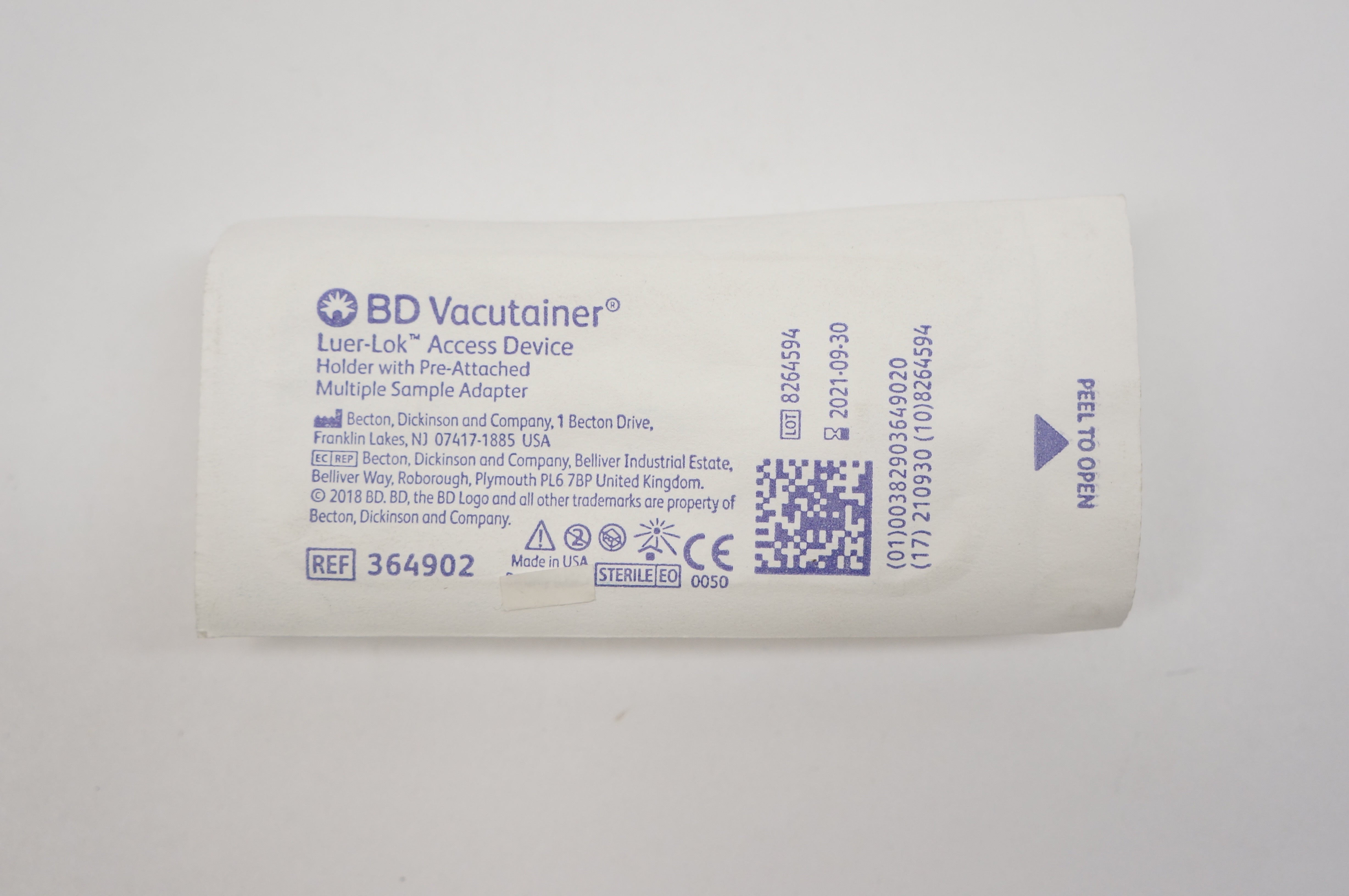 BD 364902 Vacutainer Luer-Lok Access Device