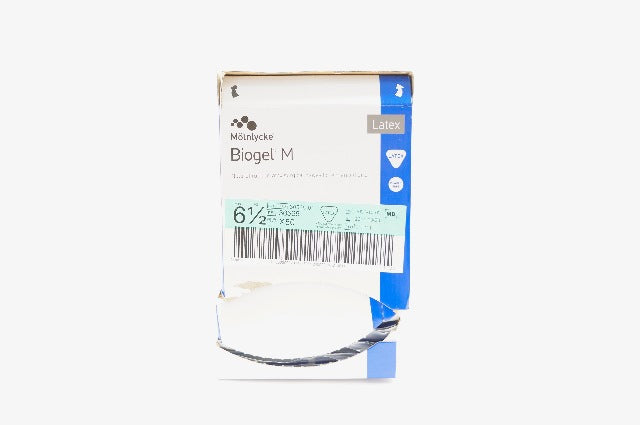 Molnlycke Healthcare 30565 Latex Biogel Surgical Gloves M Size 6-1/2 - Box of 50