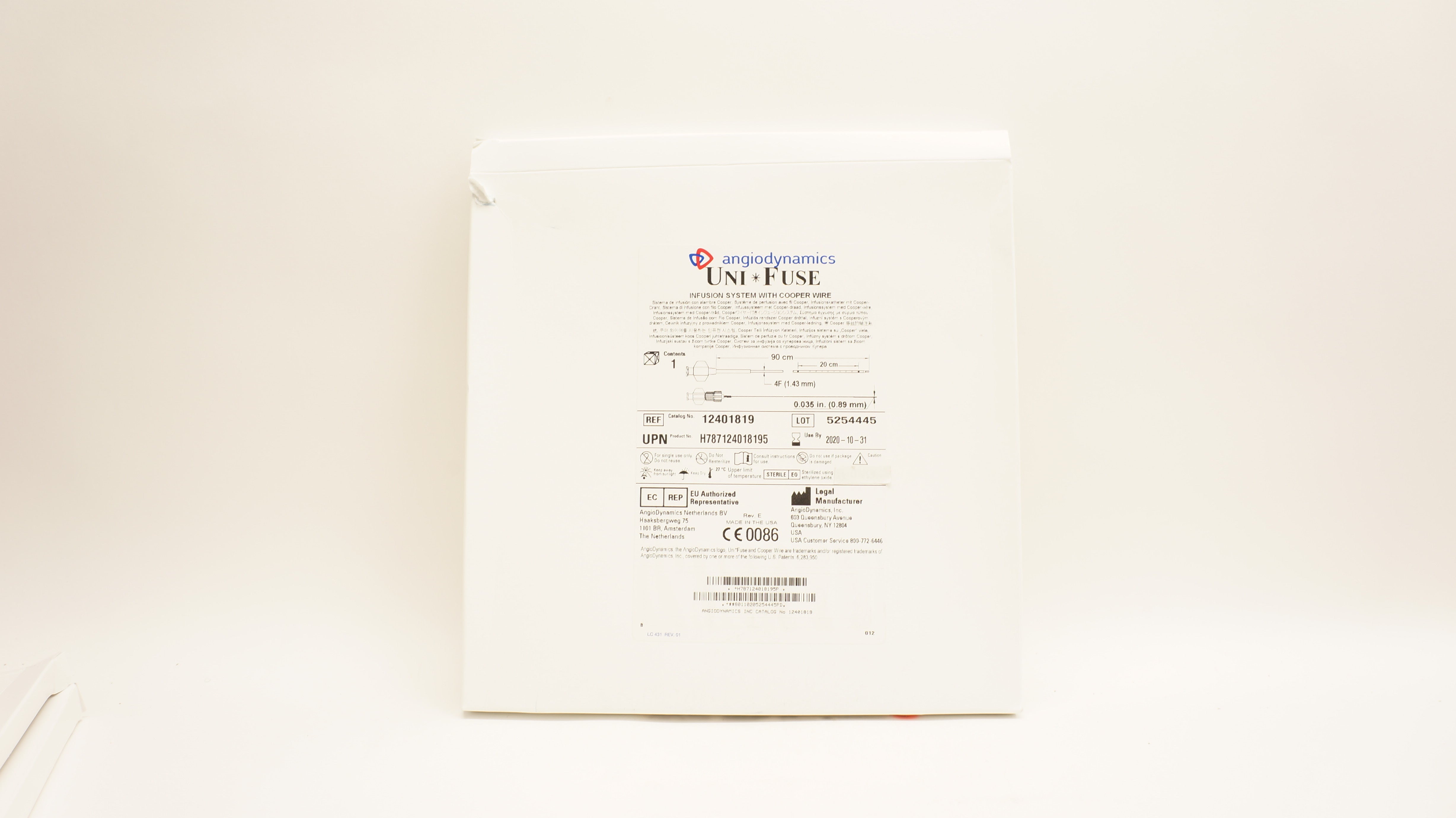 Angiodynamics 12401819 Infusion System with Cooper Wire 4F x 90cm (x)