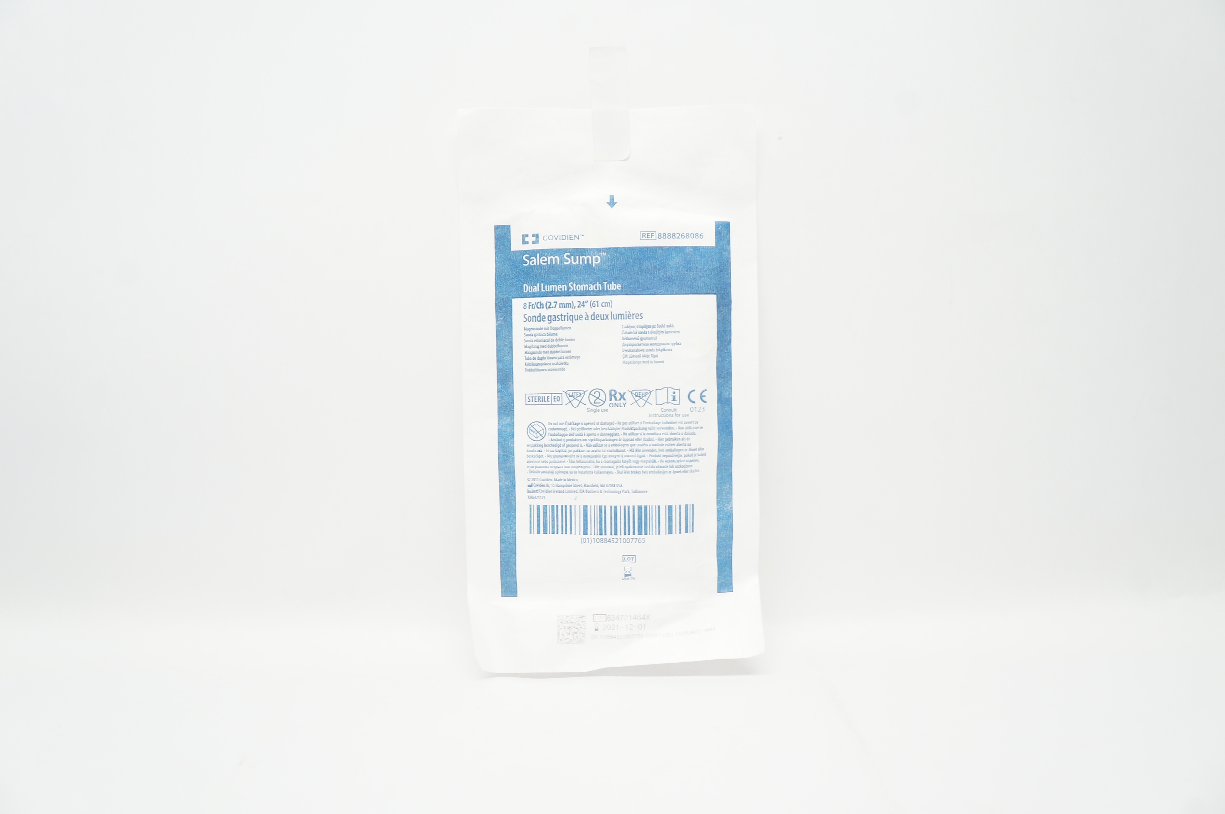 Covidien 8888268086  Salem Sump Dual Lumen Stomach Tube 8Fr x 24inch (x)