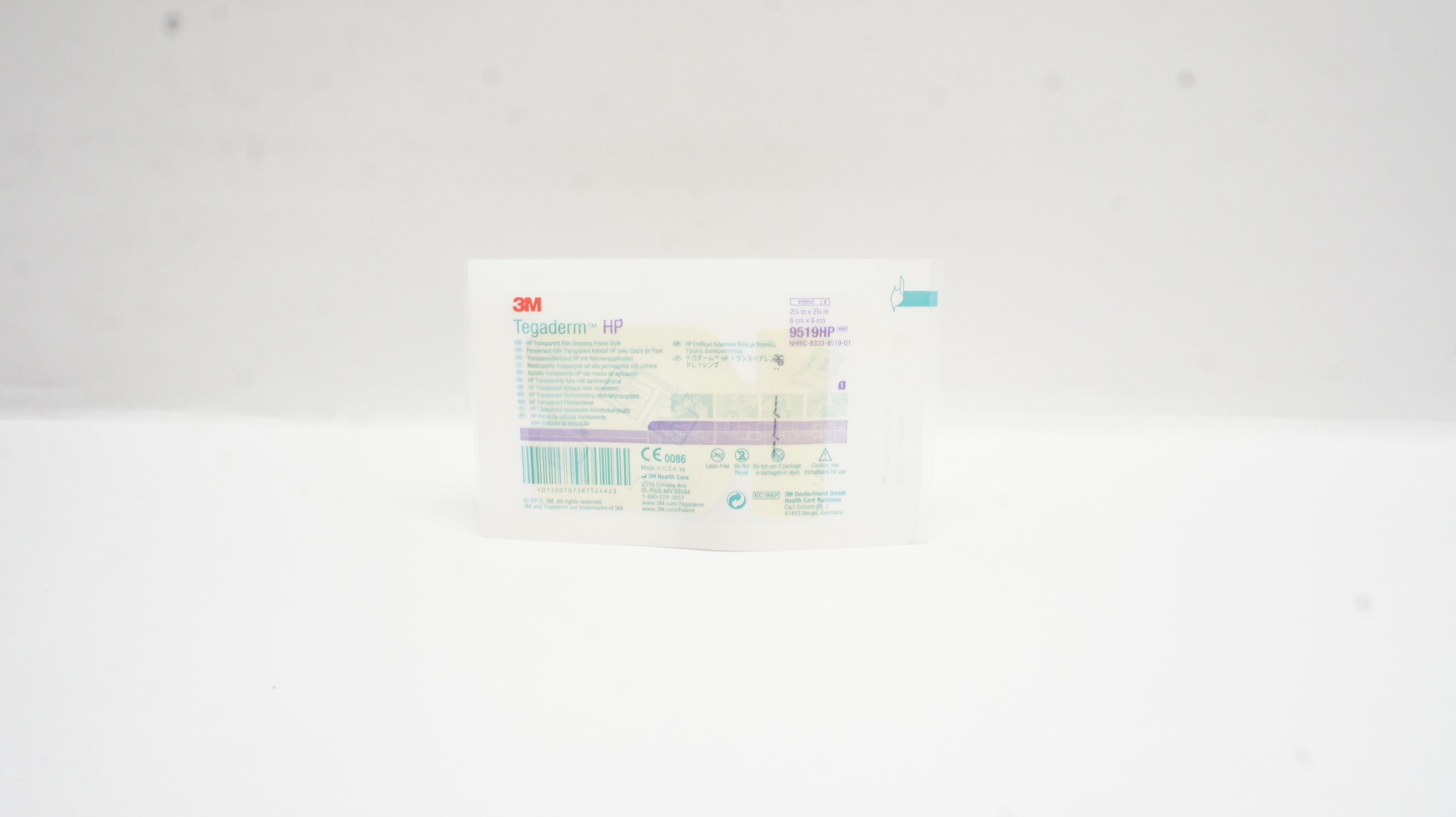 3M 9519HP Tegaderm HP Transparent Film Dressing Frame Style 2 3/8 x 2 3/8inch(x)