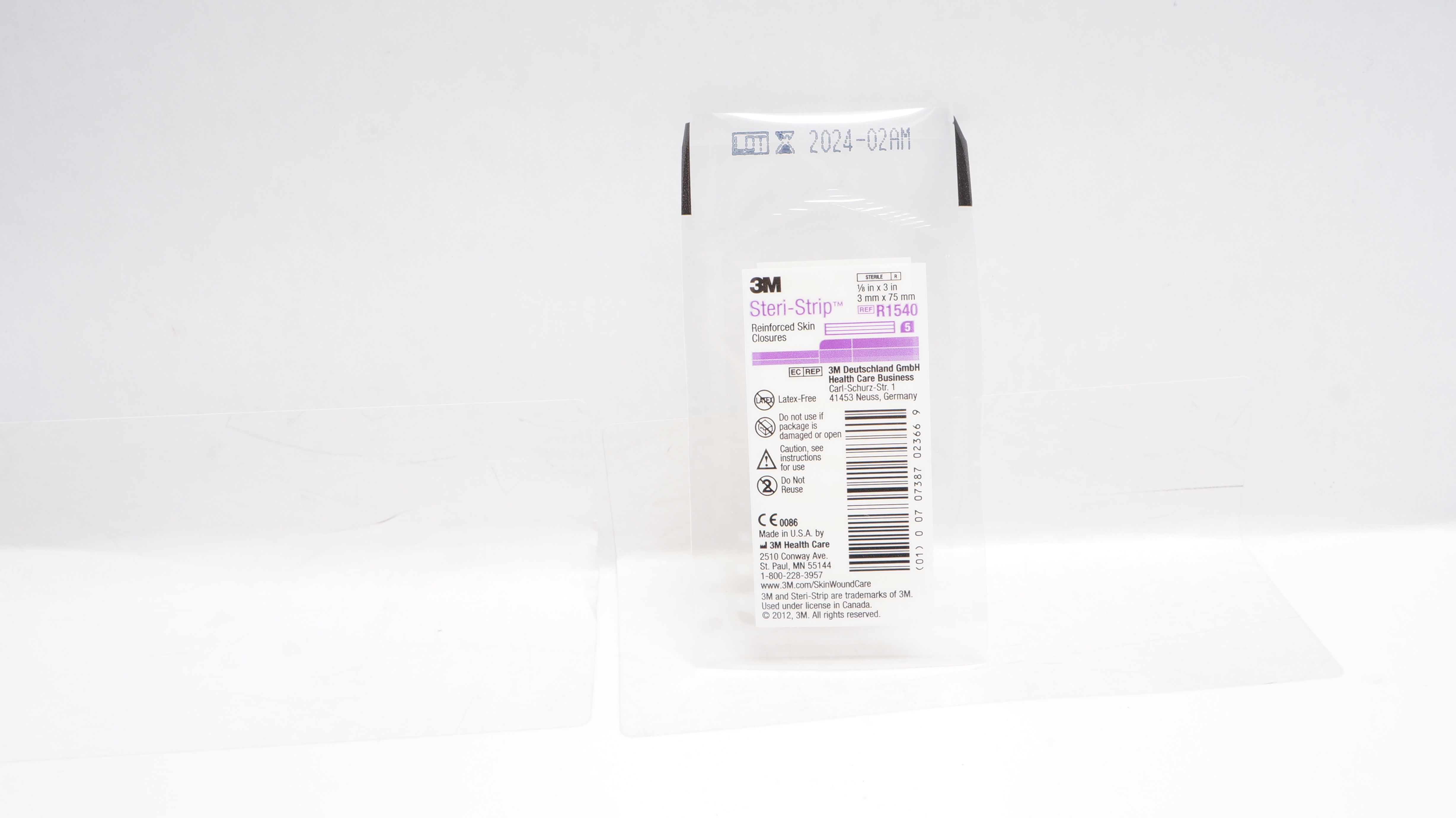 3M R1540 Steri-Strip Reinforced Skin Closures 1/8inch x 3inch (x) - Packet of 5