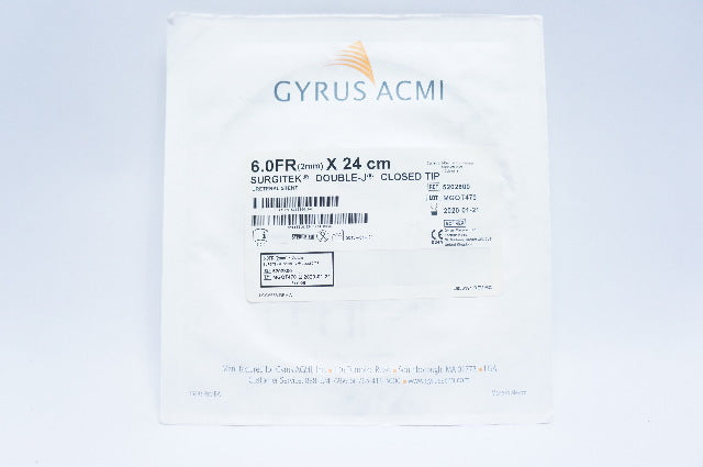 Gyrus ACMI 5202800 Surgitek Double-J Closed Tip Ureteral Stent 6.0FR x 24cm (x)