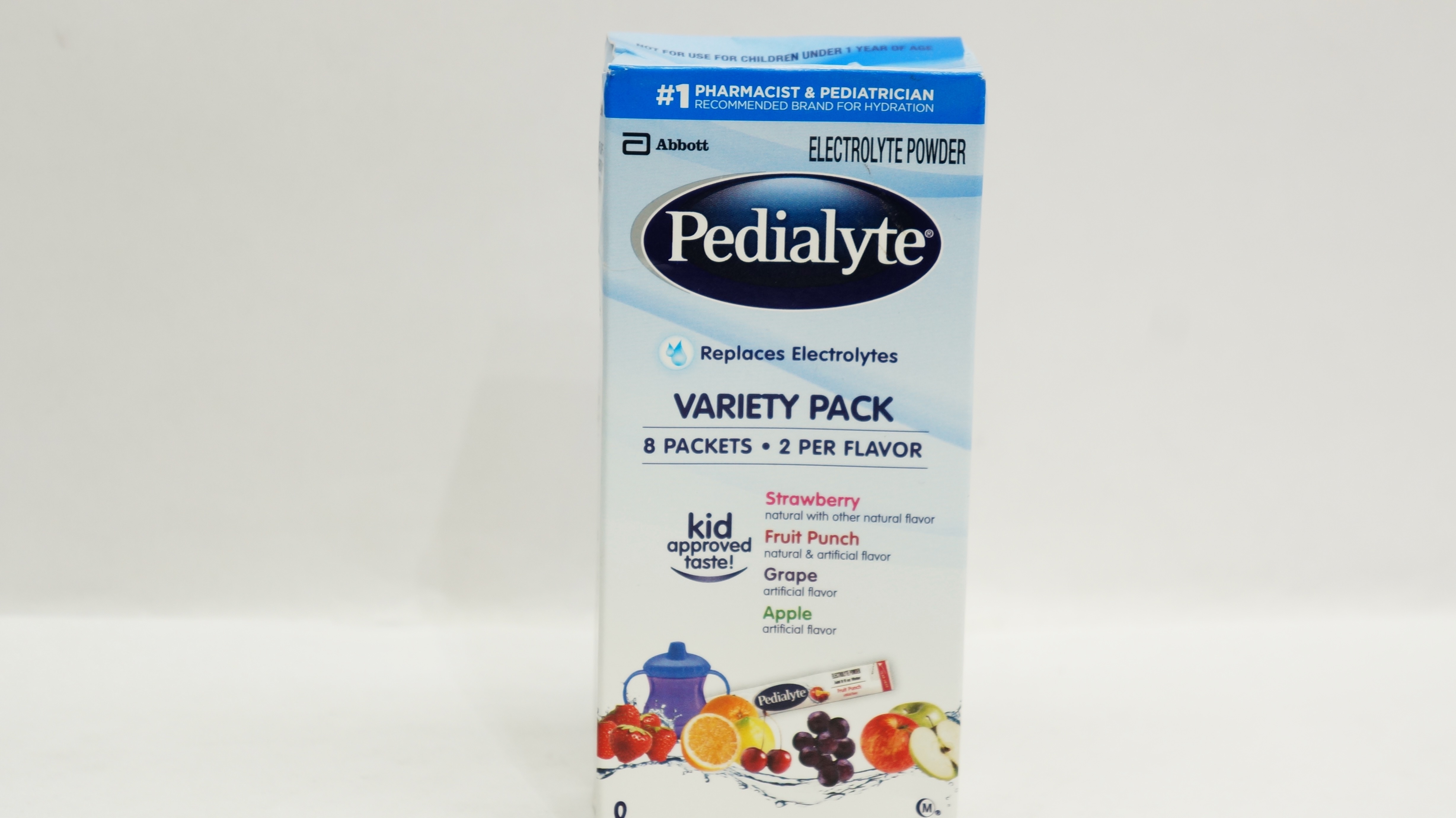 Abbott Pedialyte Electrolyte Powder Variety Pack - Box of 8