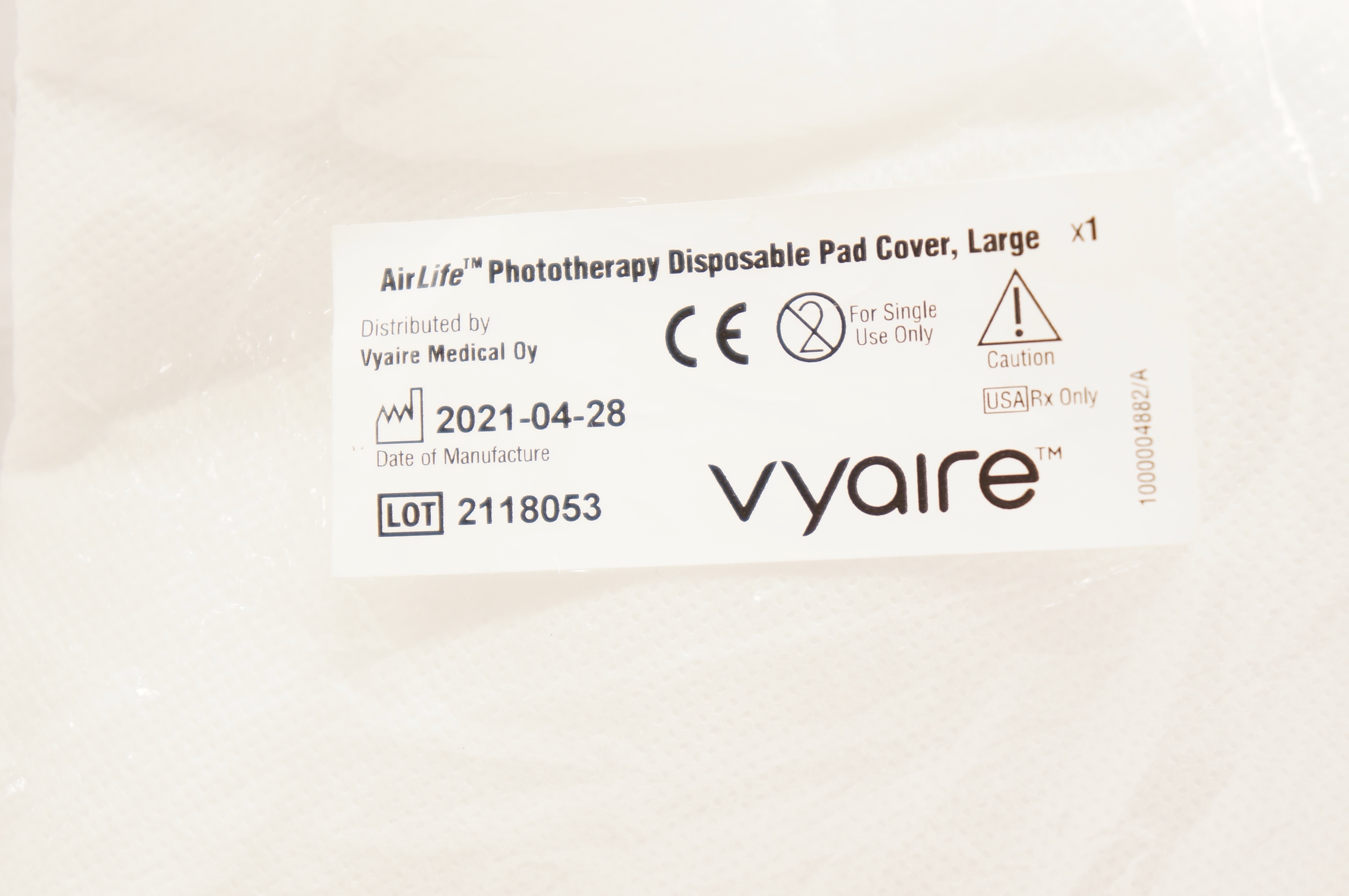 Vyaire AirLife Phototherapy Disposable Pad Cover, Large
