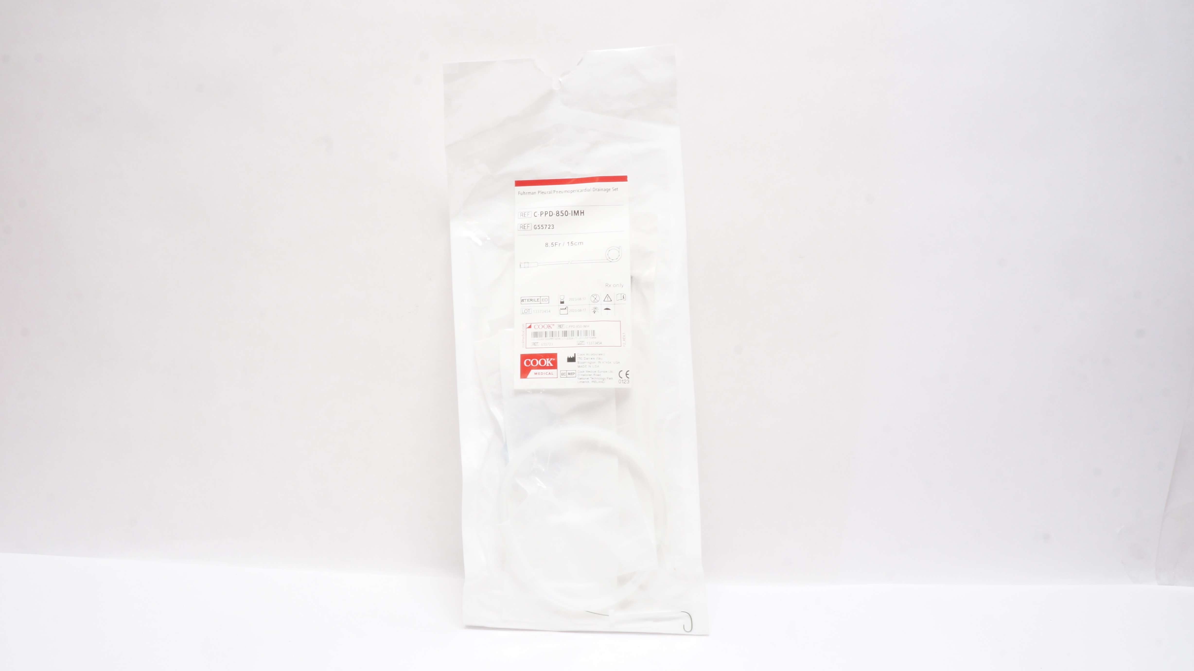 Cook Medical G55723 Fuhrman Pleural/Pneumopericardial Drainage Set 8.5Fr/15cm(x)