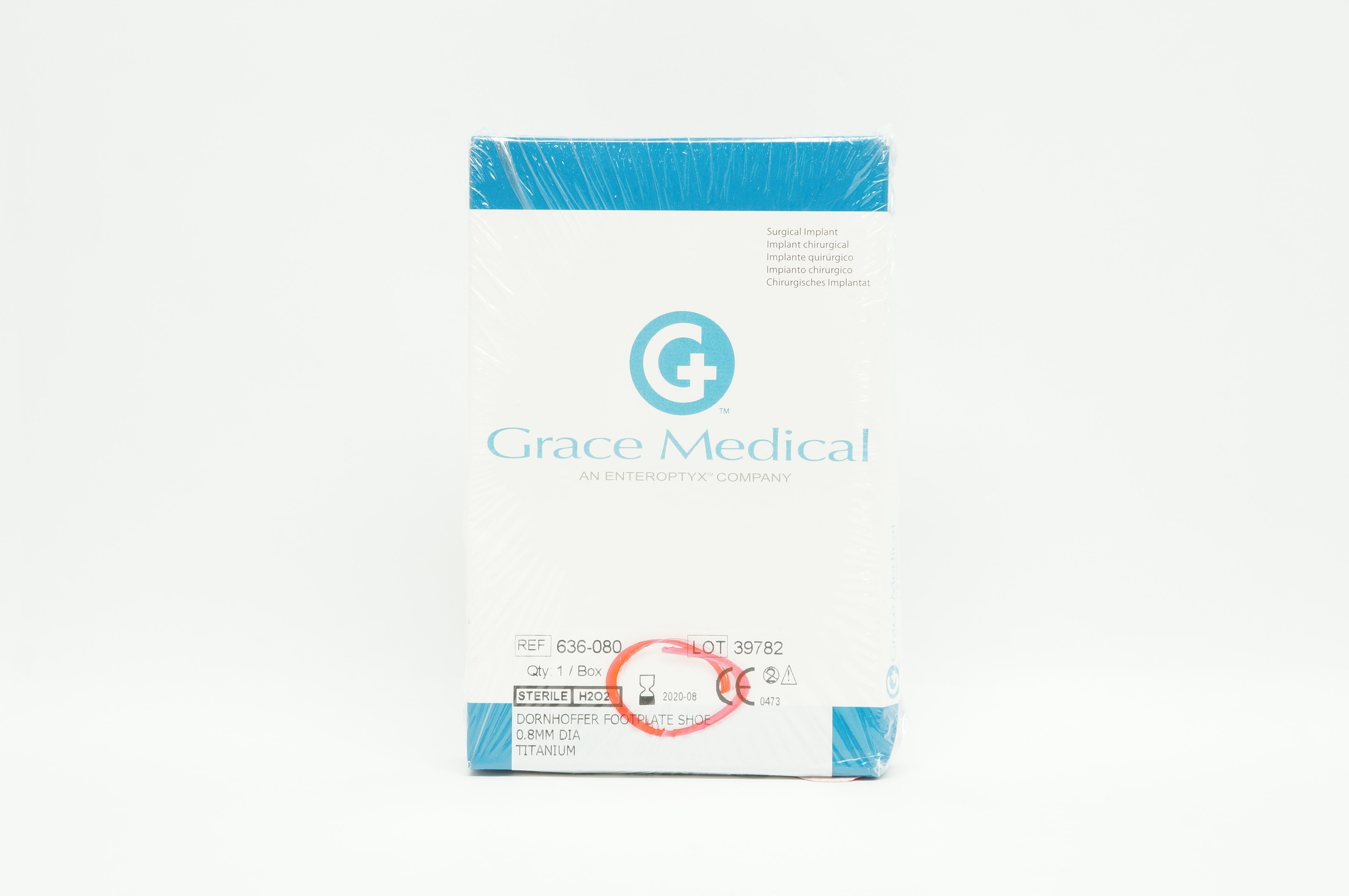 Grace Medical 636-080 Dornhoffer Footplate Shoe 0.8mm Dia Titanium (x)