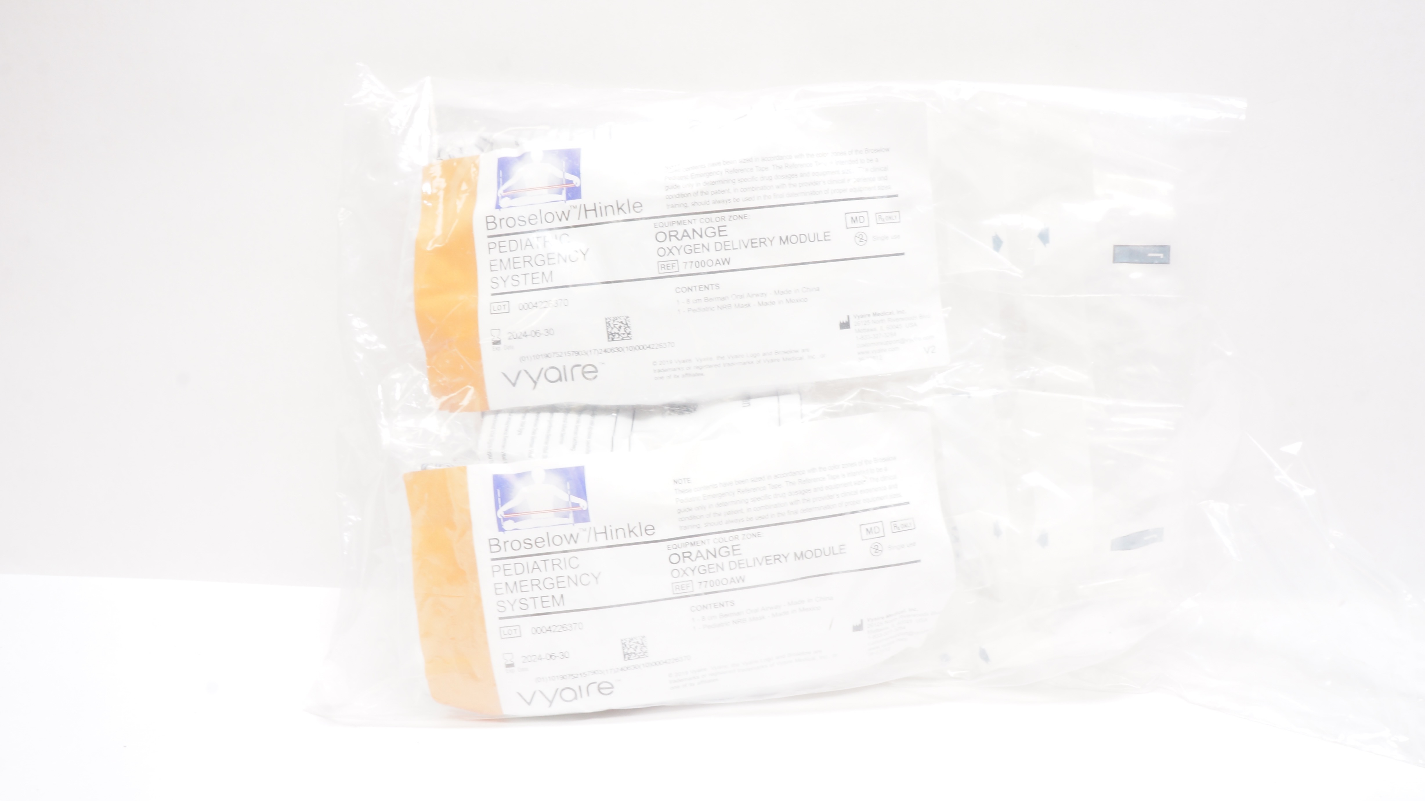 Vyaire 7700OAW Pediatric Emergency System Orange Oxygen Delivery Module