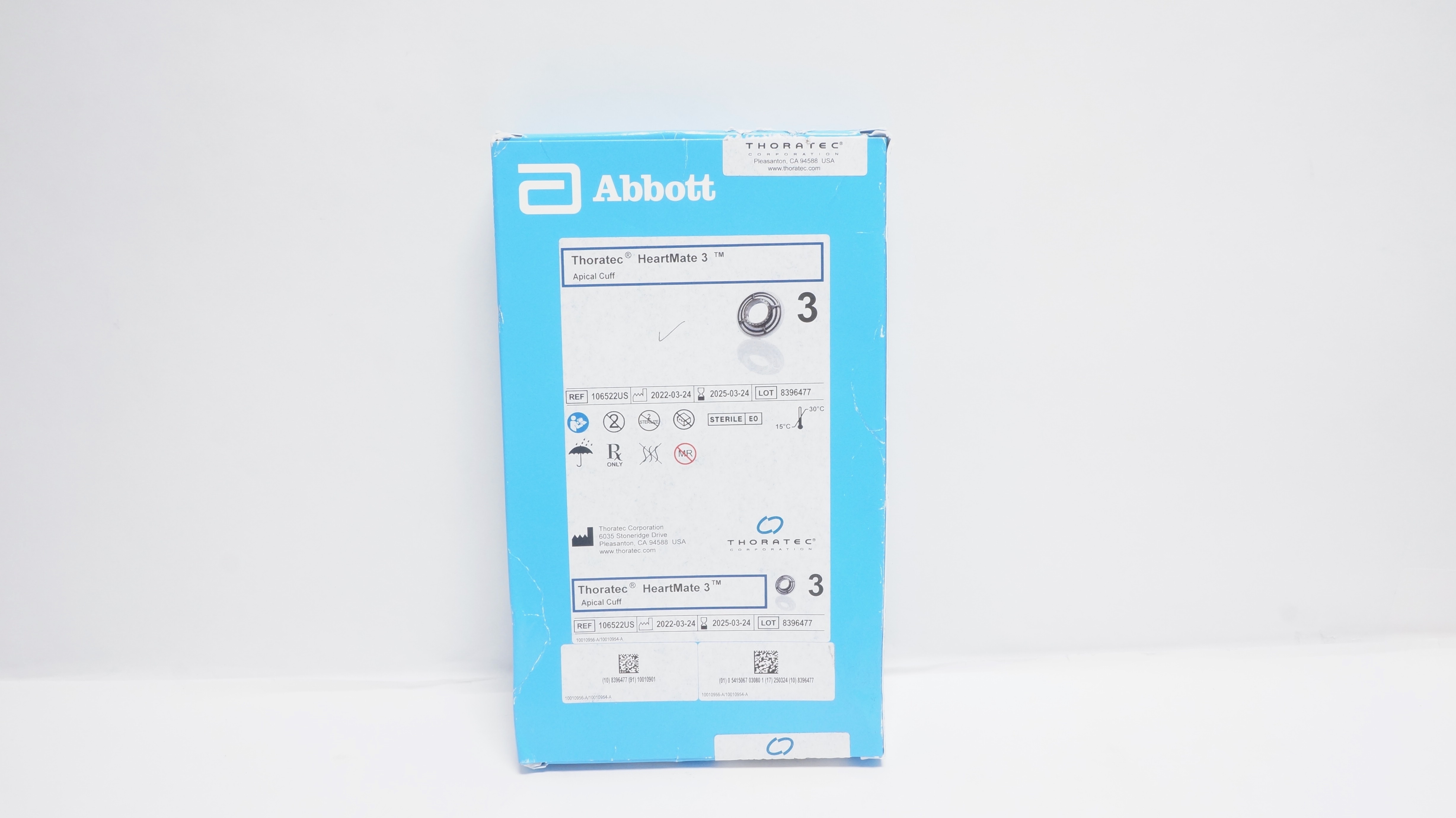 Thoratec Corporation 106522US Abbott HeartMate 3 Apical Cuff - Box of 3 (x)