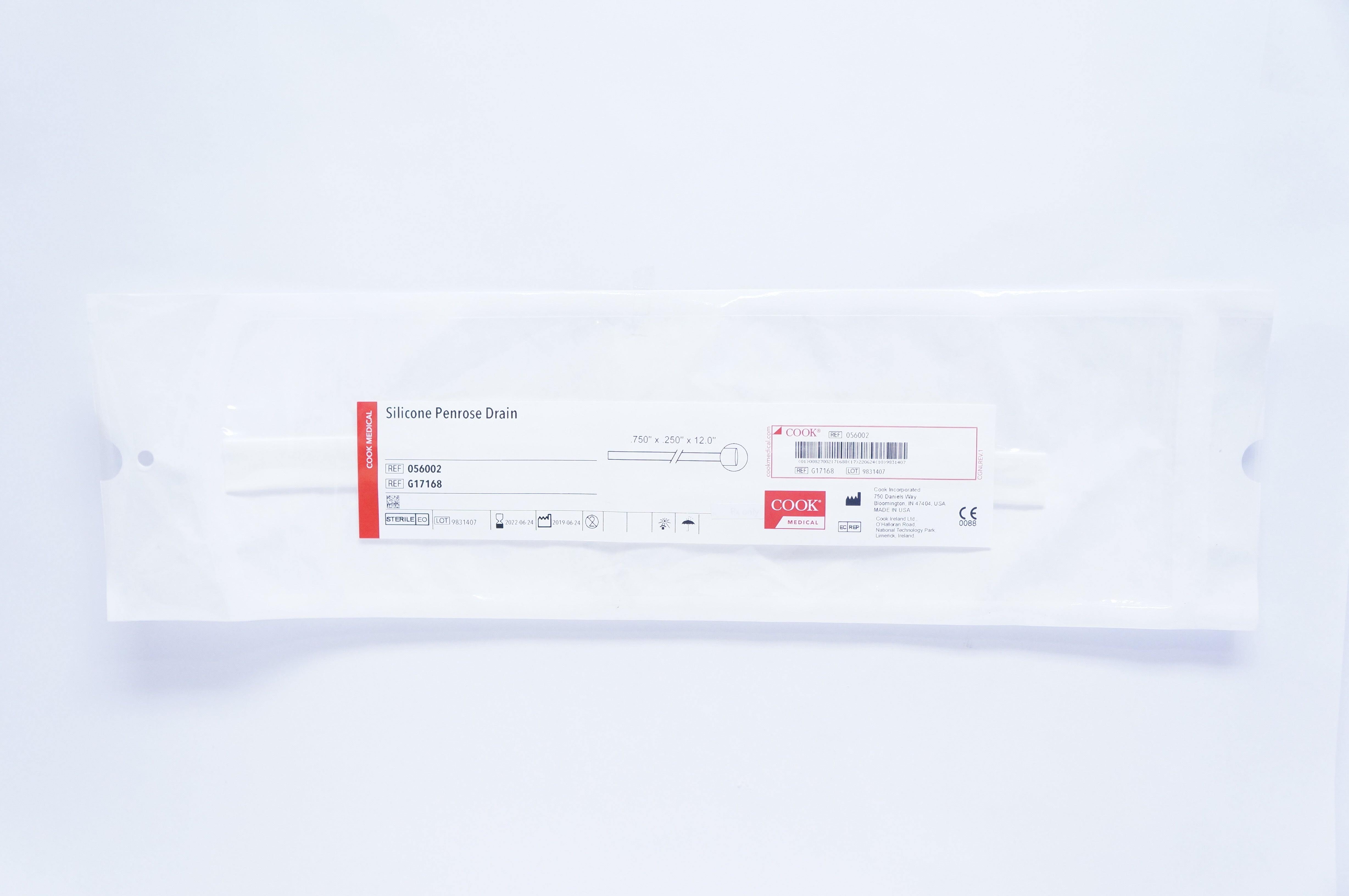 Cook Medical 056002 Silicone Penrose Drain, 12inch x 30.5 cm